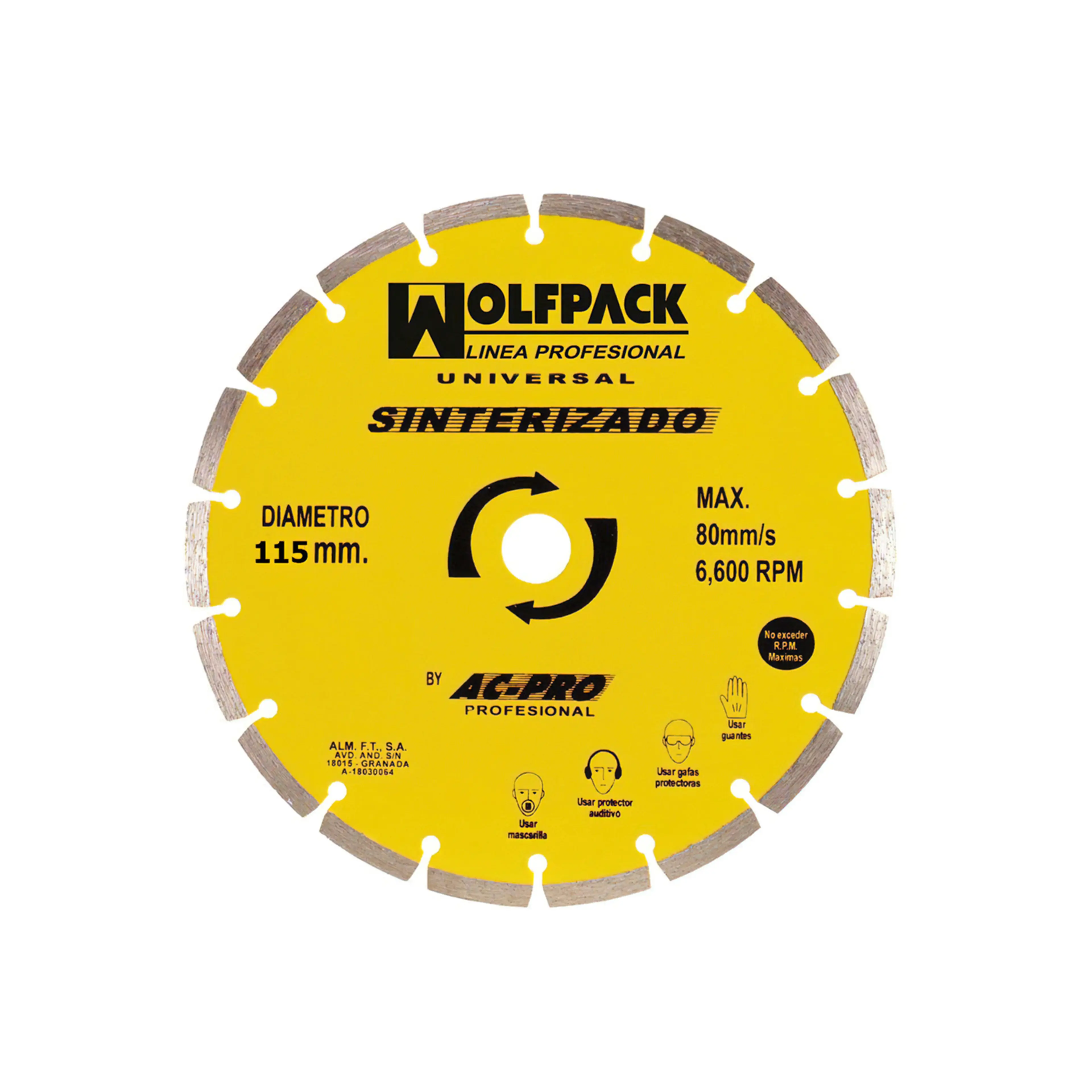 DISCO DIAMANTE 115 MM. GENERAL OBRA