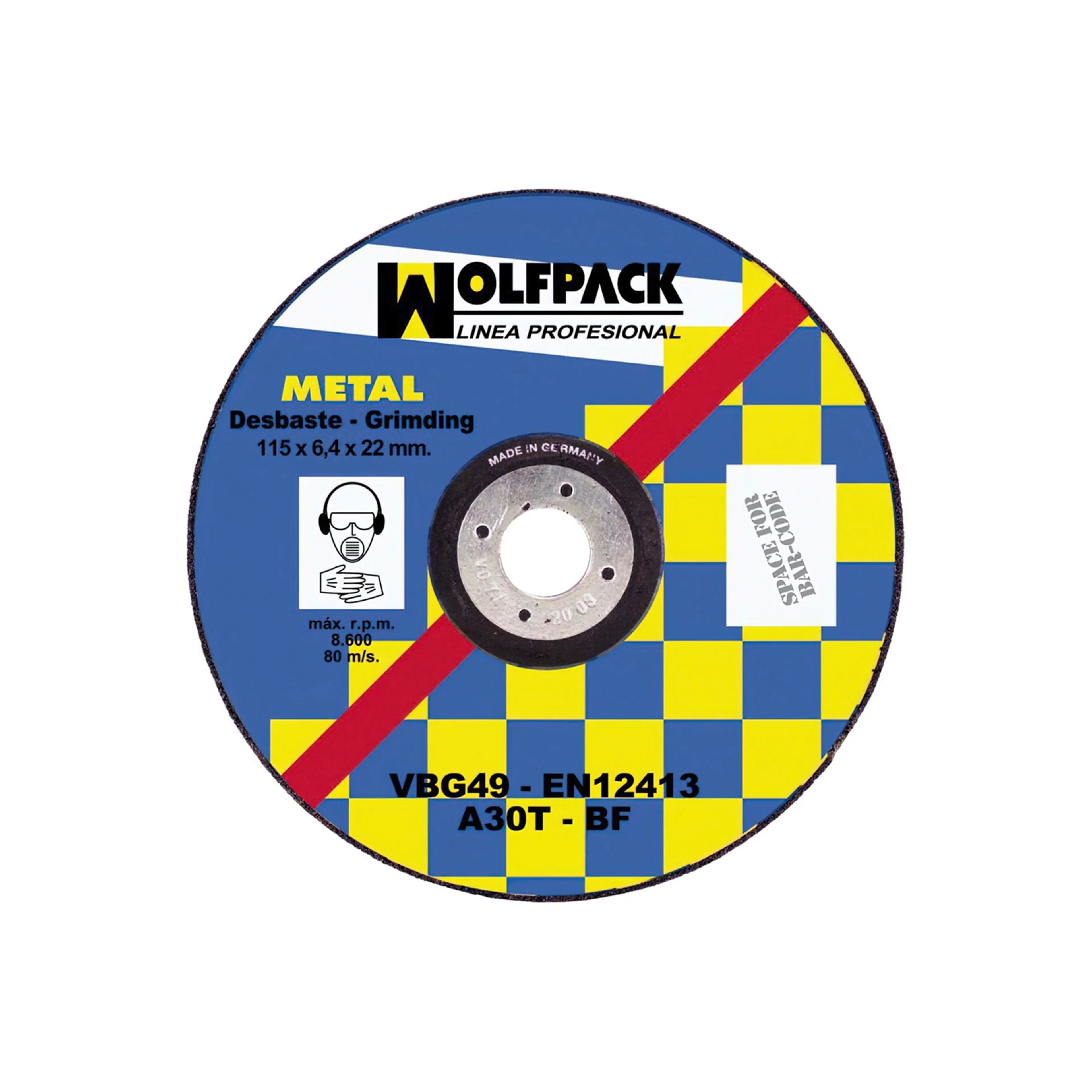 DISCO REPASAR ABRASIVO 115X6,4X22 M