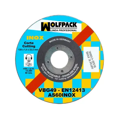 DISCO CORTE ABRASIVO INOXIDABLE 125