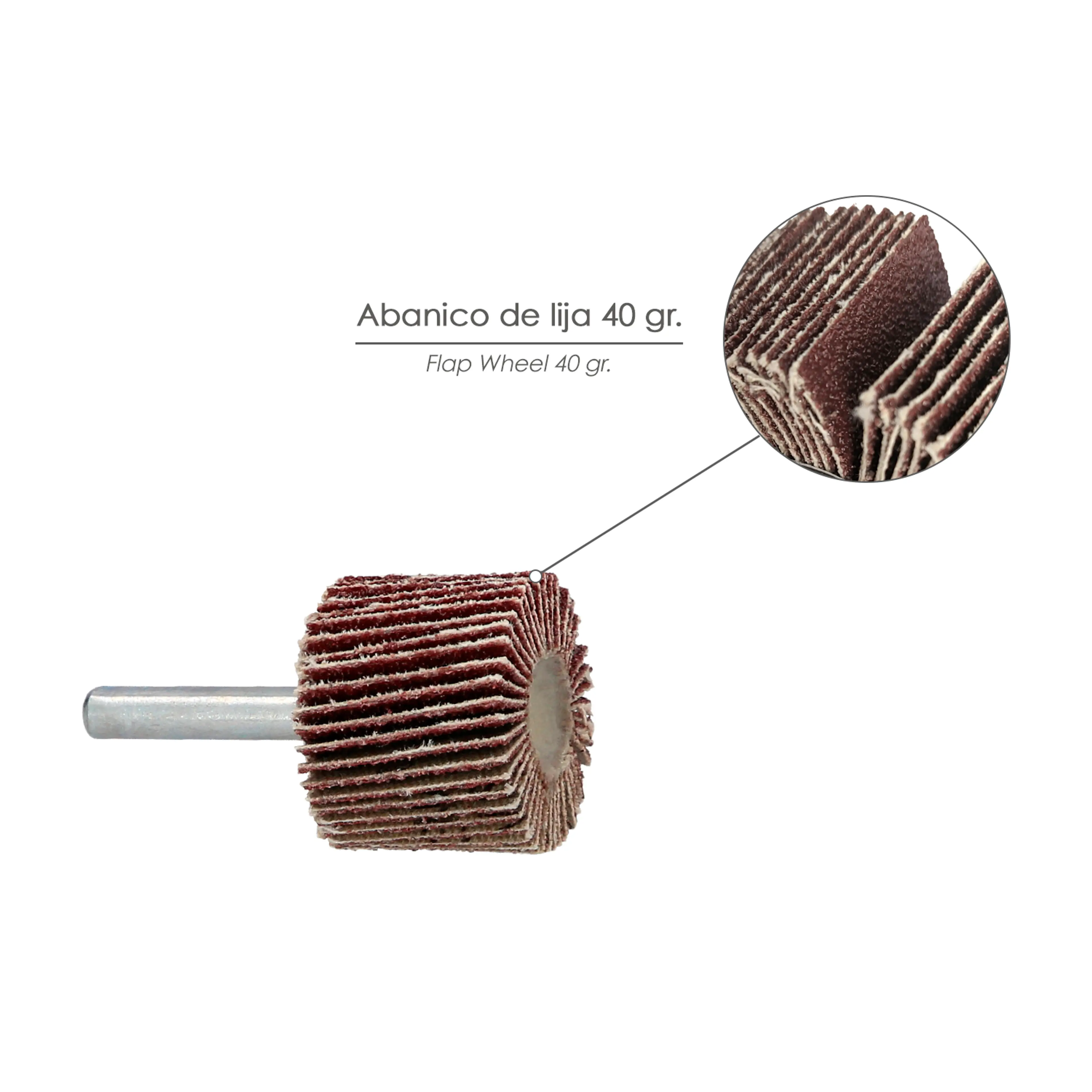 ABANICO LIJA GRANO 40 MEDIDA Ø 30 X