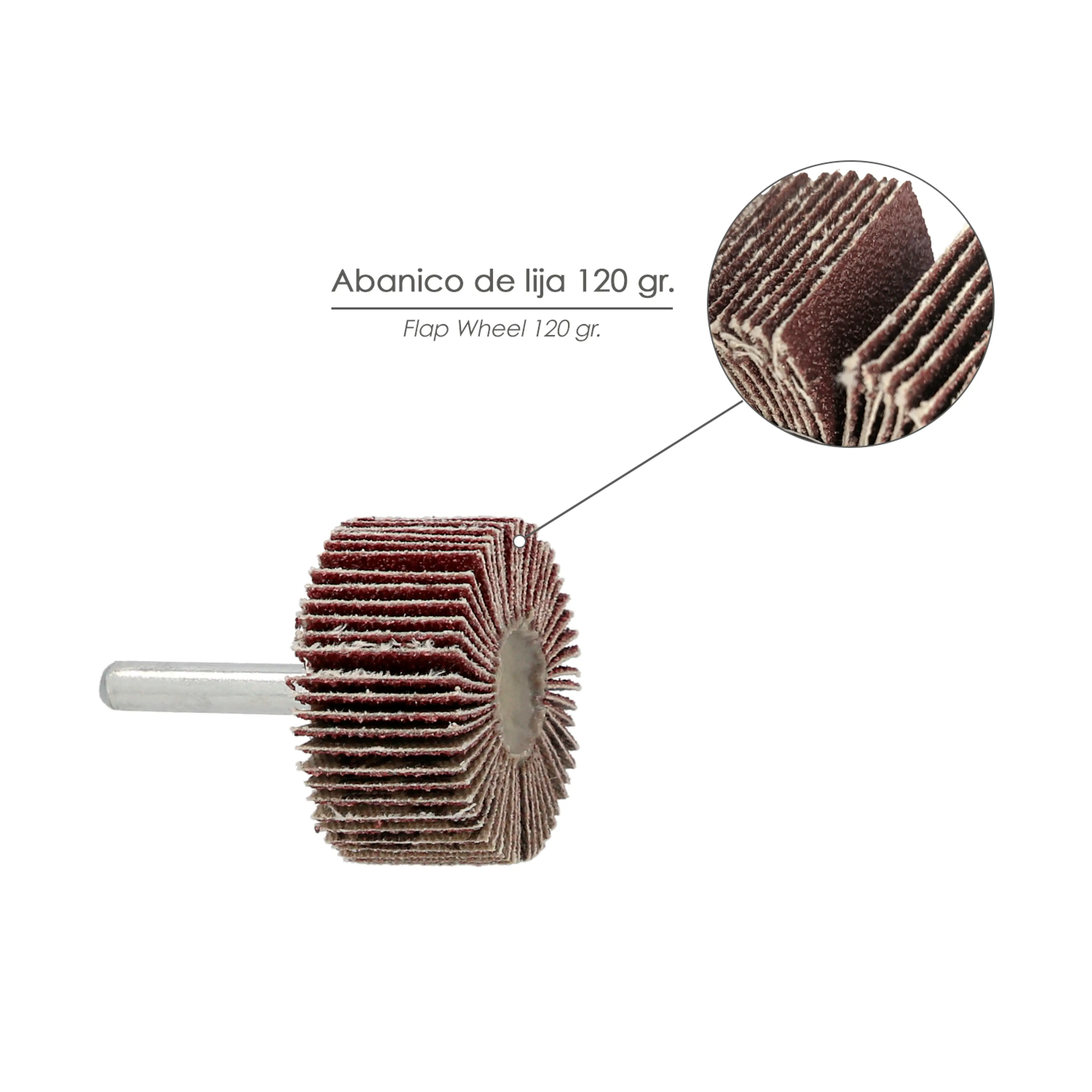 ABANICO LIJA GRANO 120 MEDIDA Ø 40 