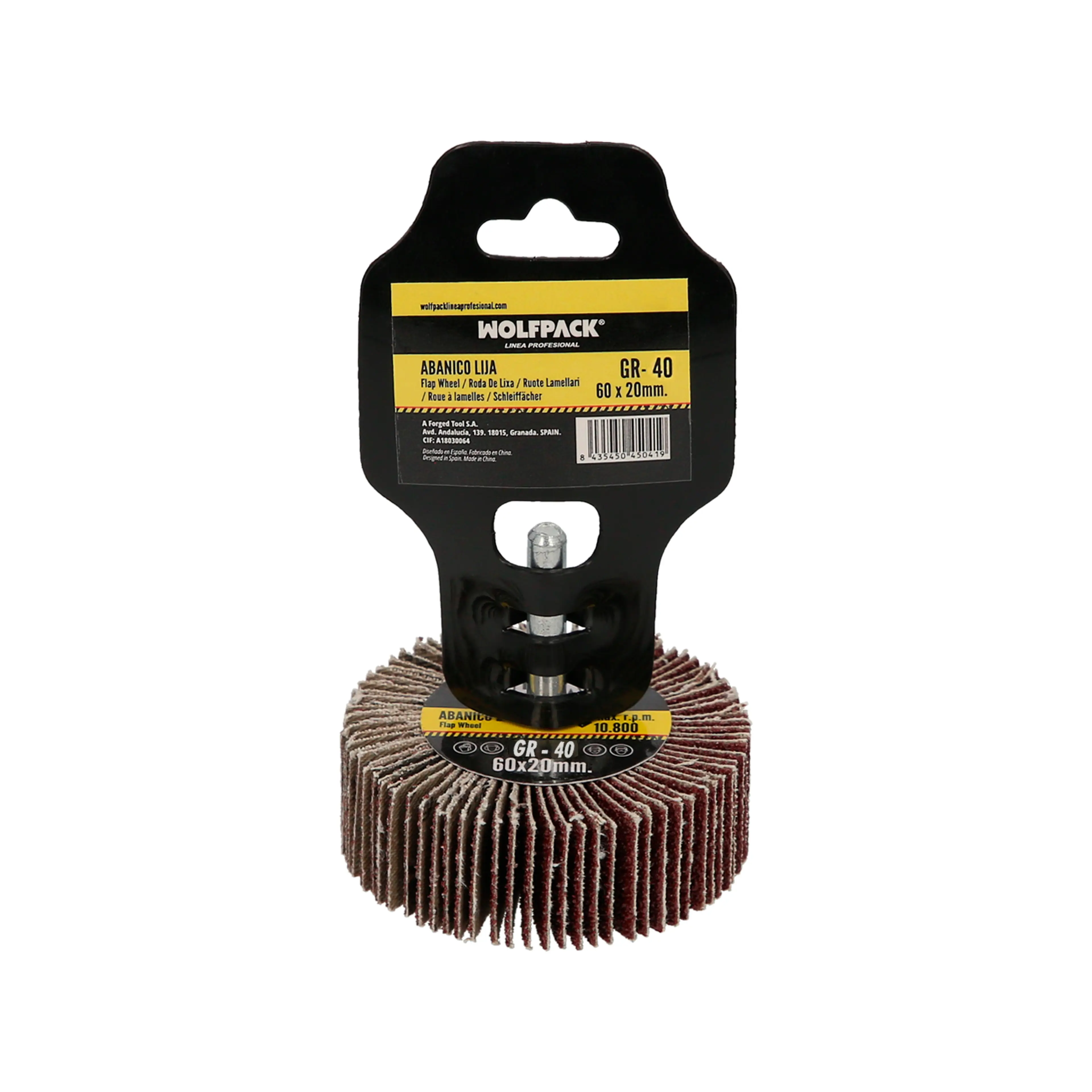 ABANICO LIJA GRANO 40 MEDIDA Ø 60 X