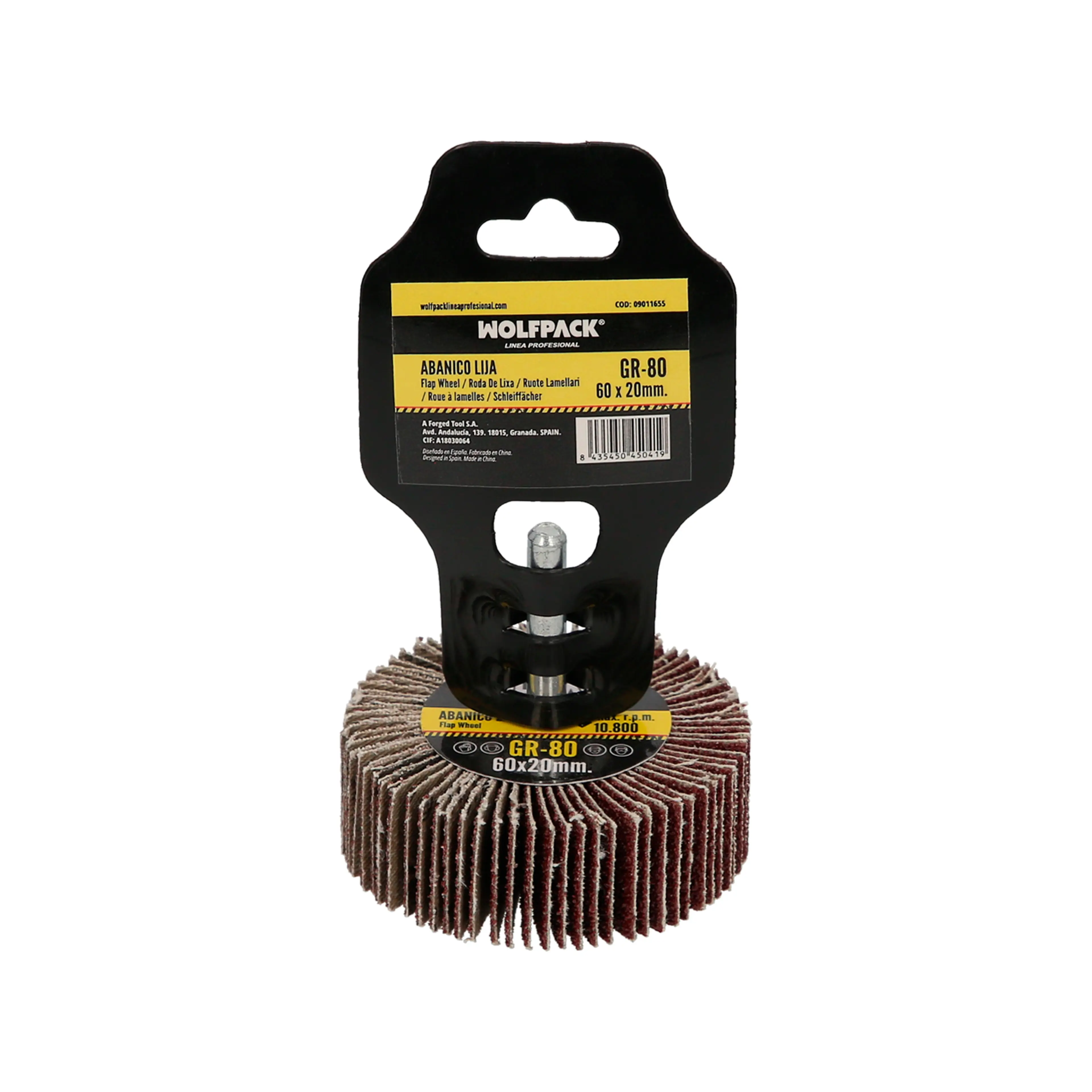 ABANICO LIJA GRANO 80 MEDIDA Ø 60 X