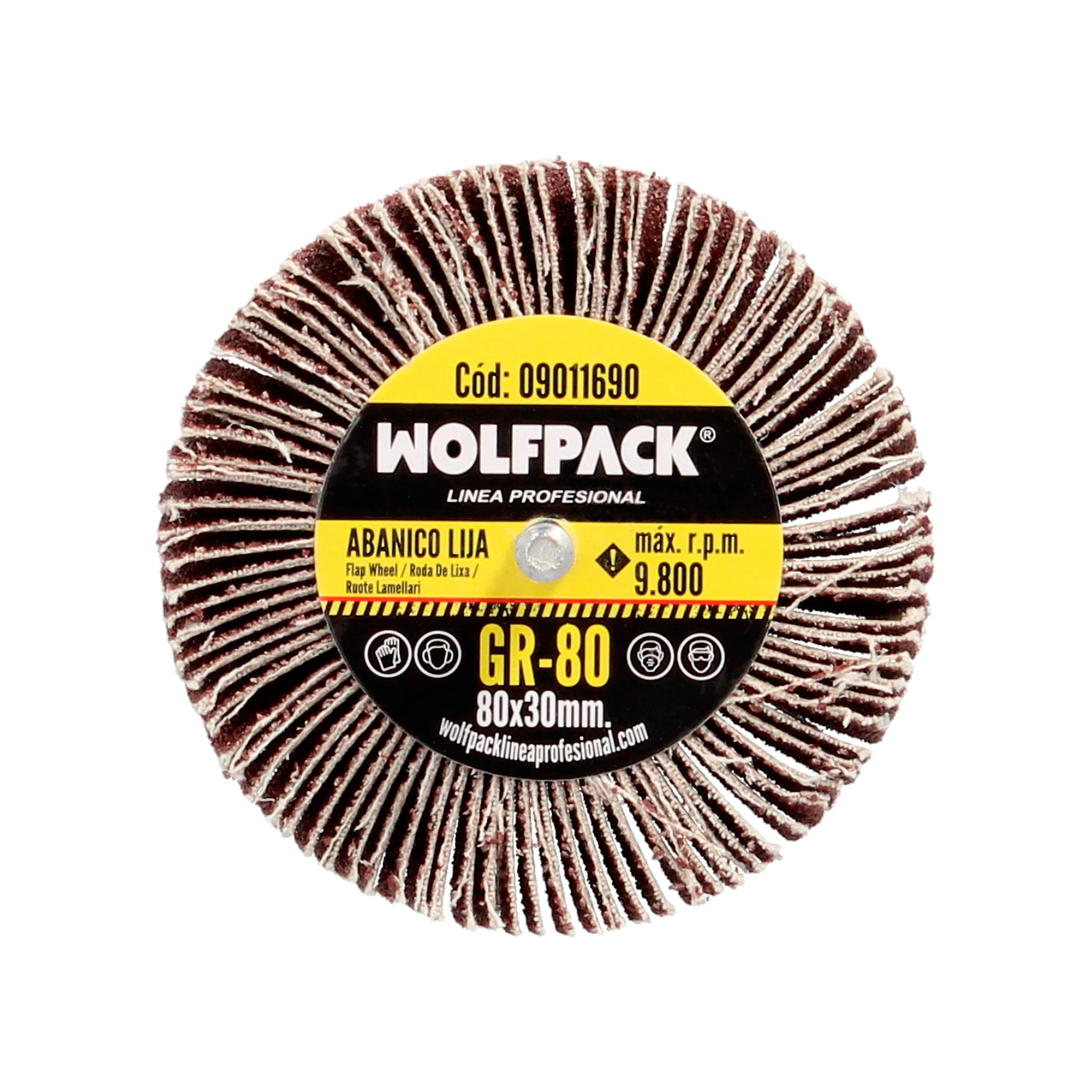 ABANICO LIJA GRANO 80 MEDIDA Ø 80 X