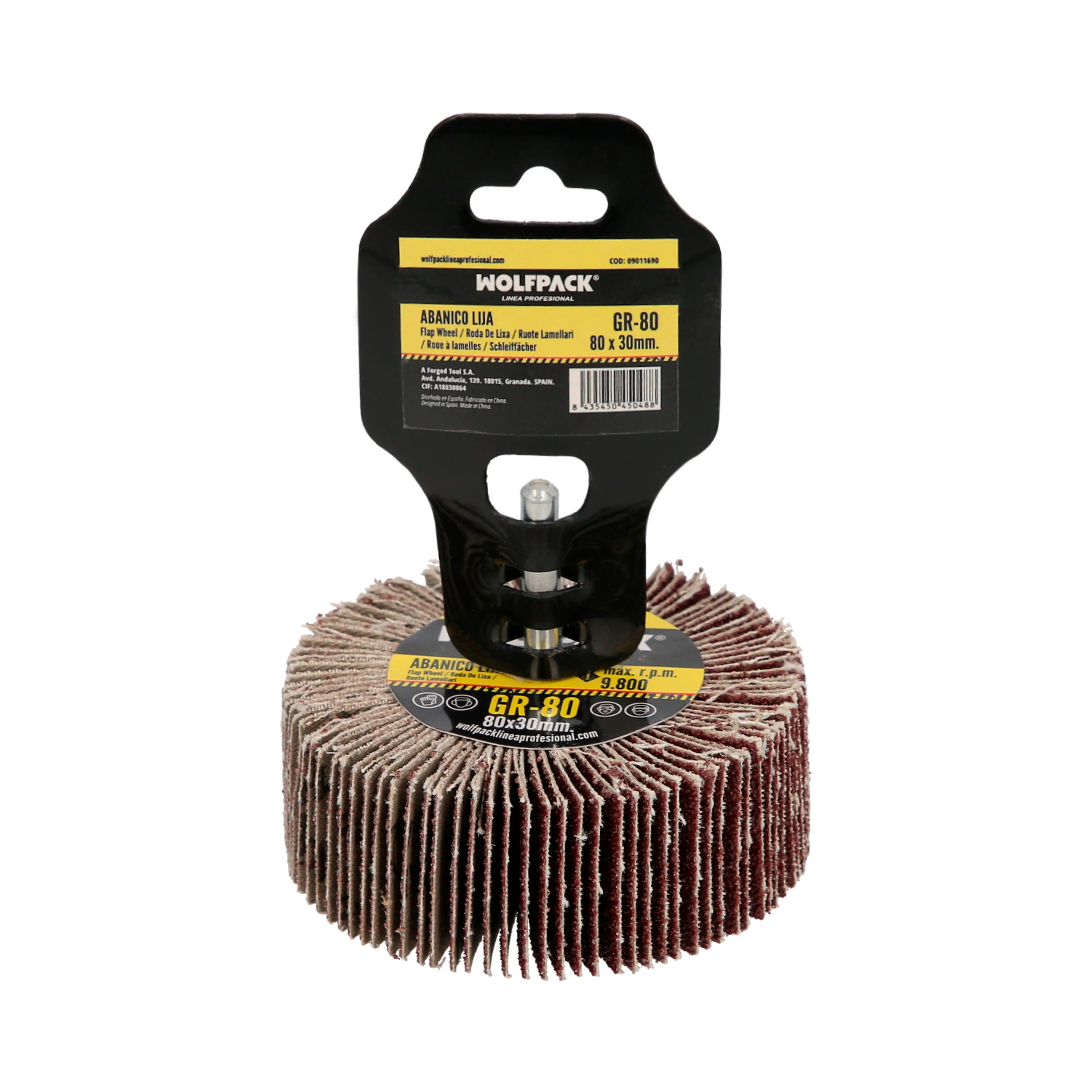 ABANICO LIJA GRANO 80 MEDIDA Ø 80 X