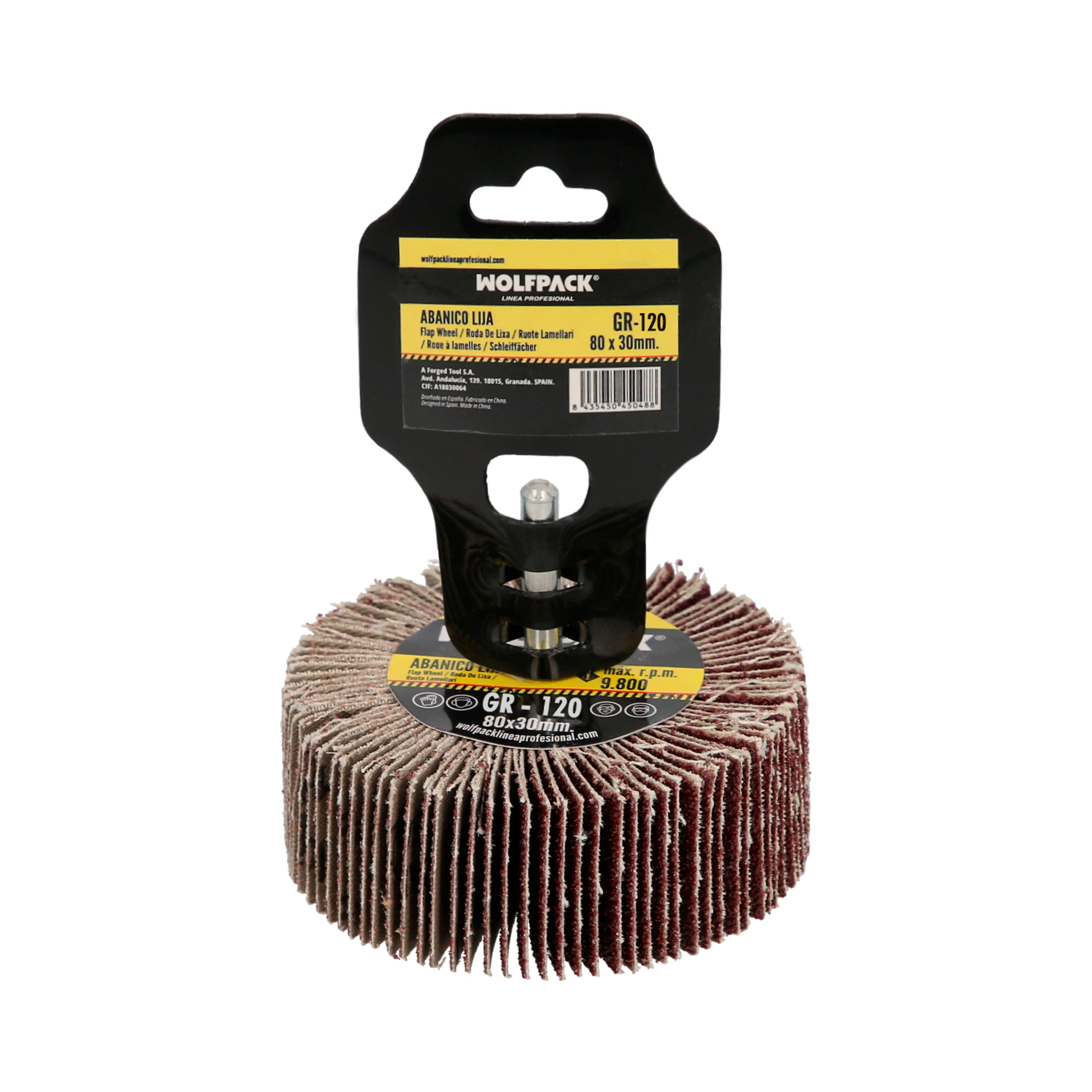 ABANICO LIJA GRANO 120 MEDIDA Ø 80 