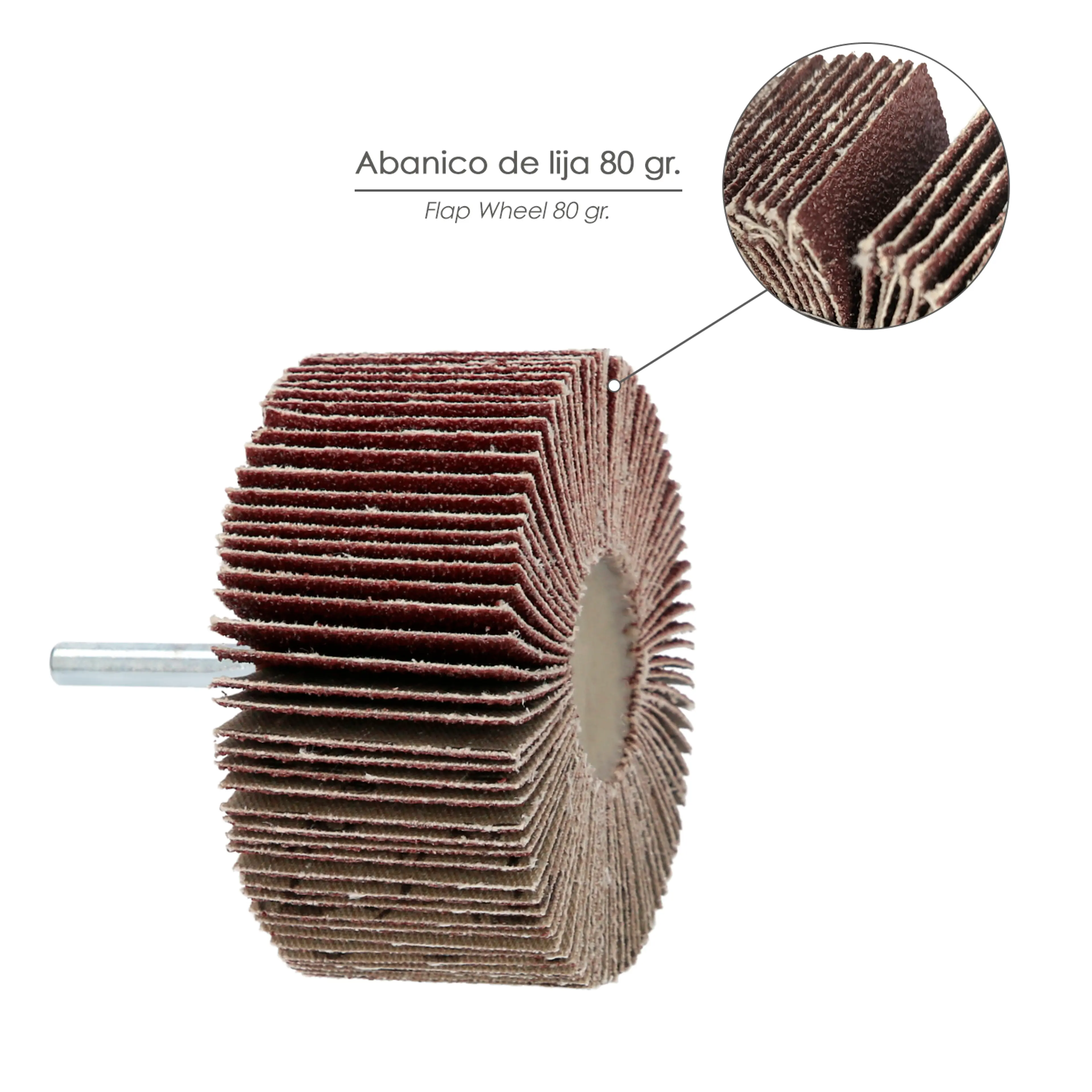 ABANICO LIJA GRANO 80 MEDIDA Ø 80 X
