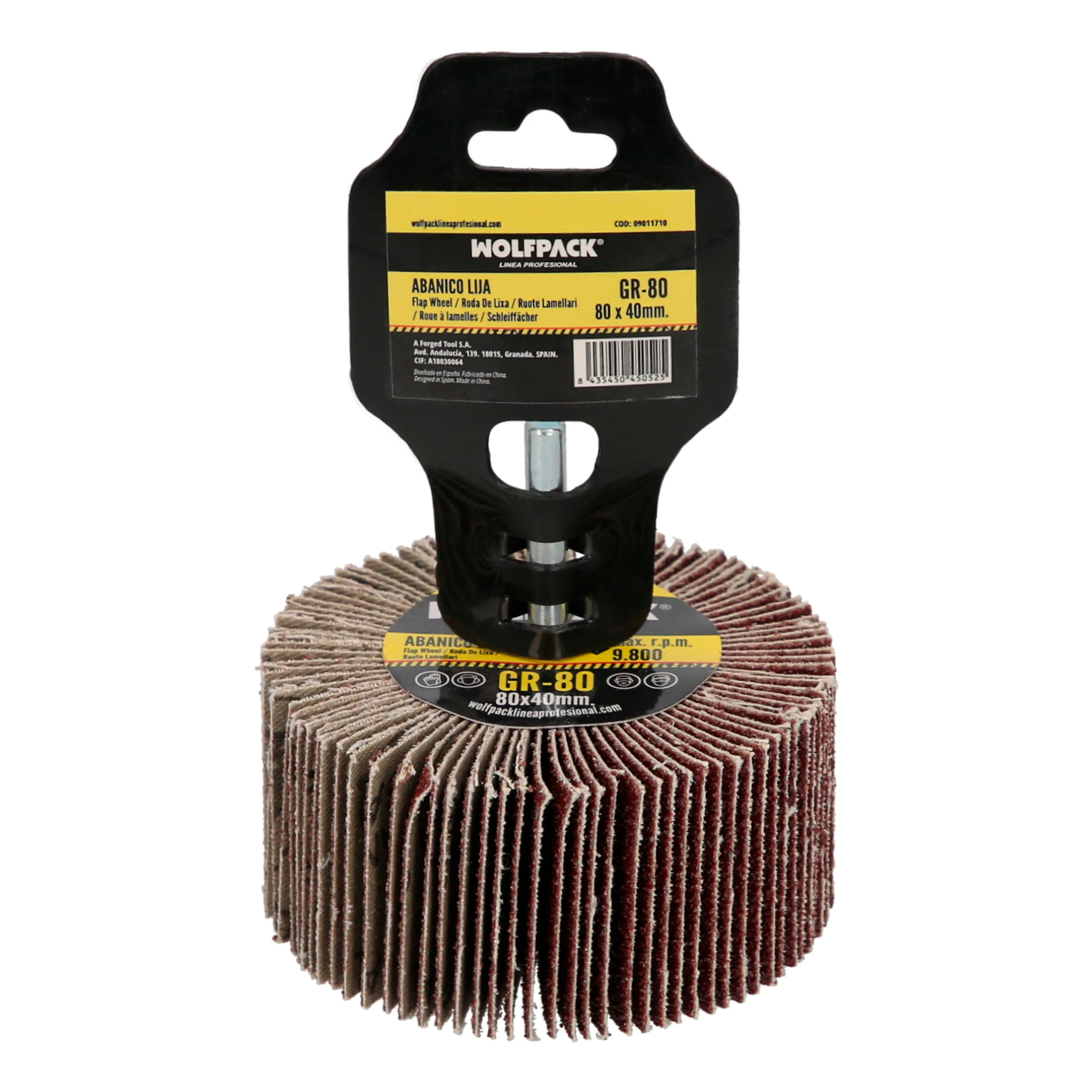 ABANICO LIJA GRANO 80 MEDIDA Ø 80 X