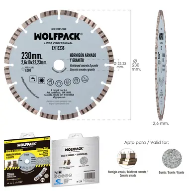 DISCO DIAMANTE HORMIGON ARMADO / GR