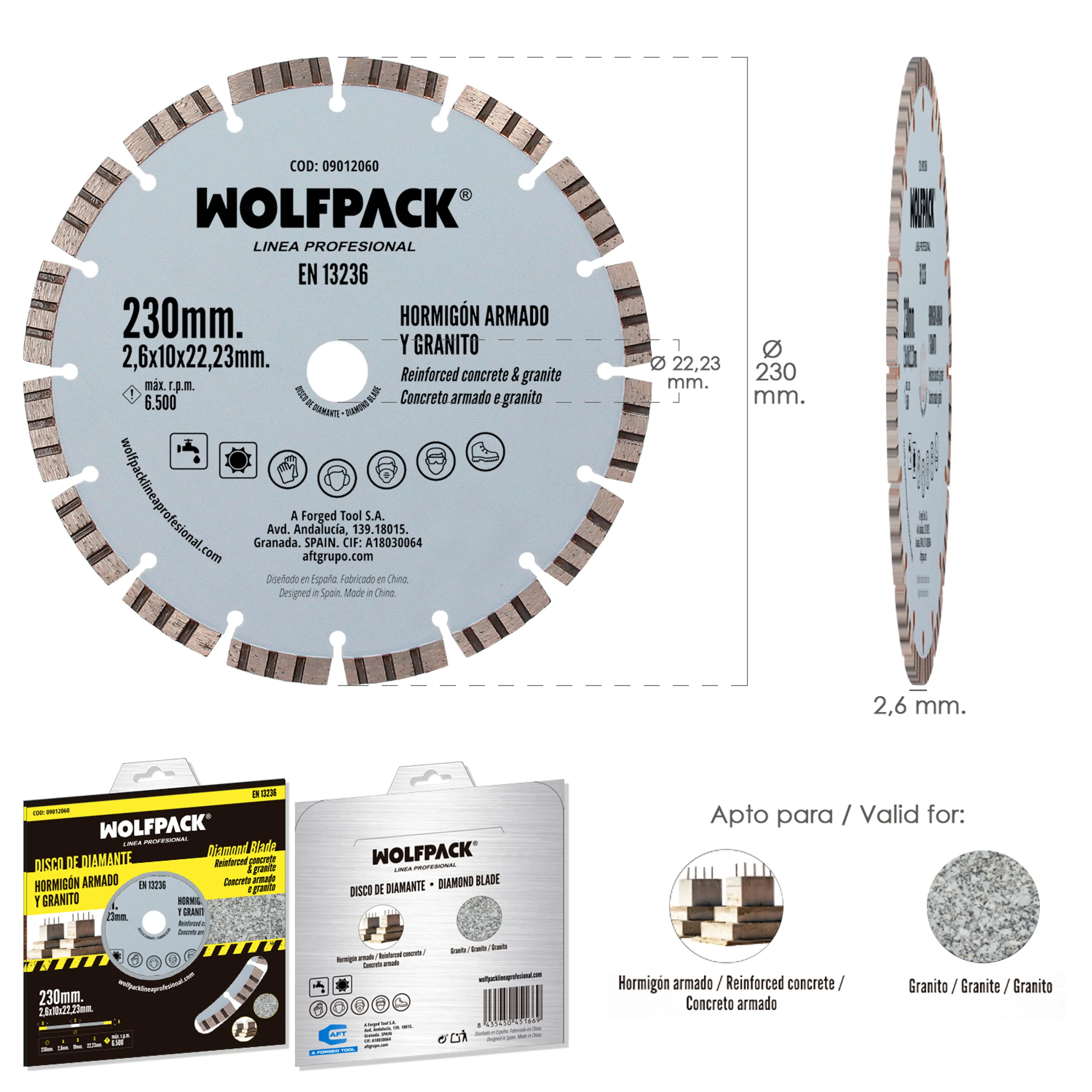 DISCO DIAMANTE HORMIGON ARMADO / GR