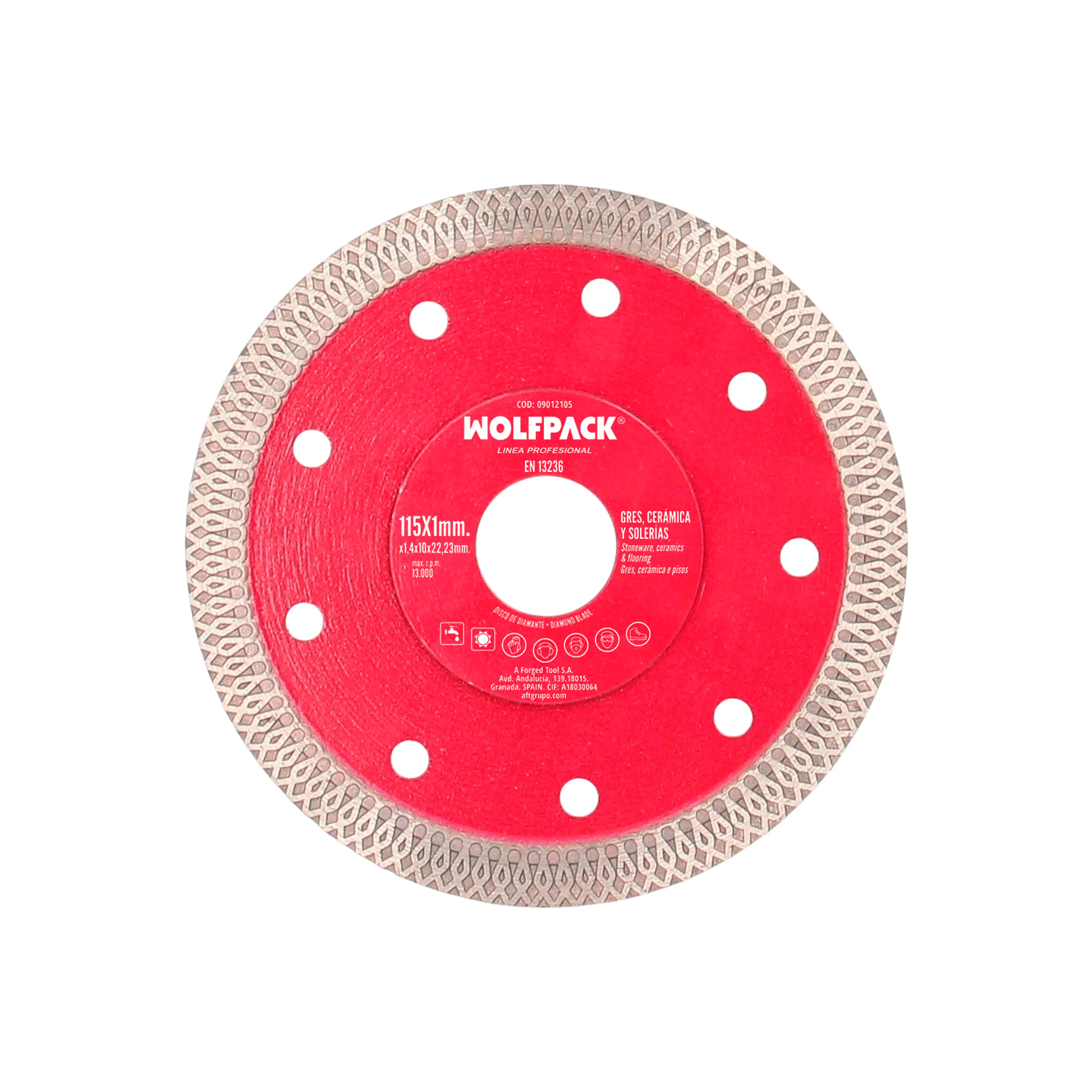 DISCO DIAMANTE Ø 115 MM. PORCELANIC