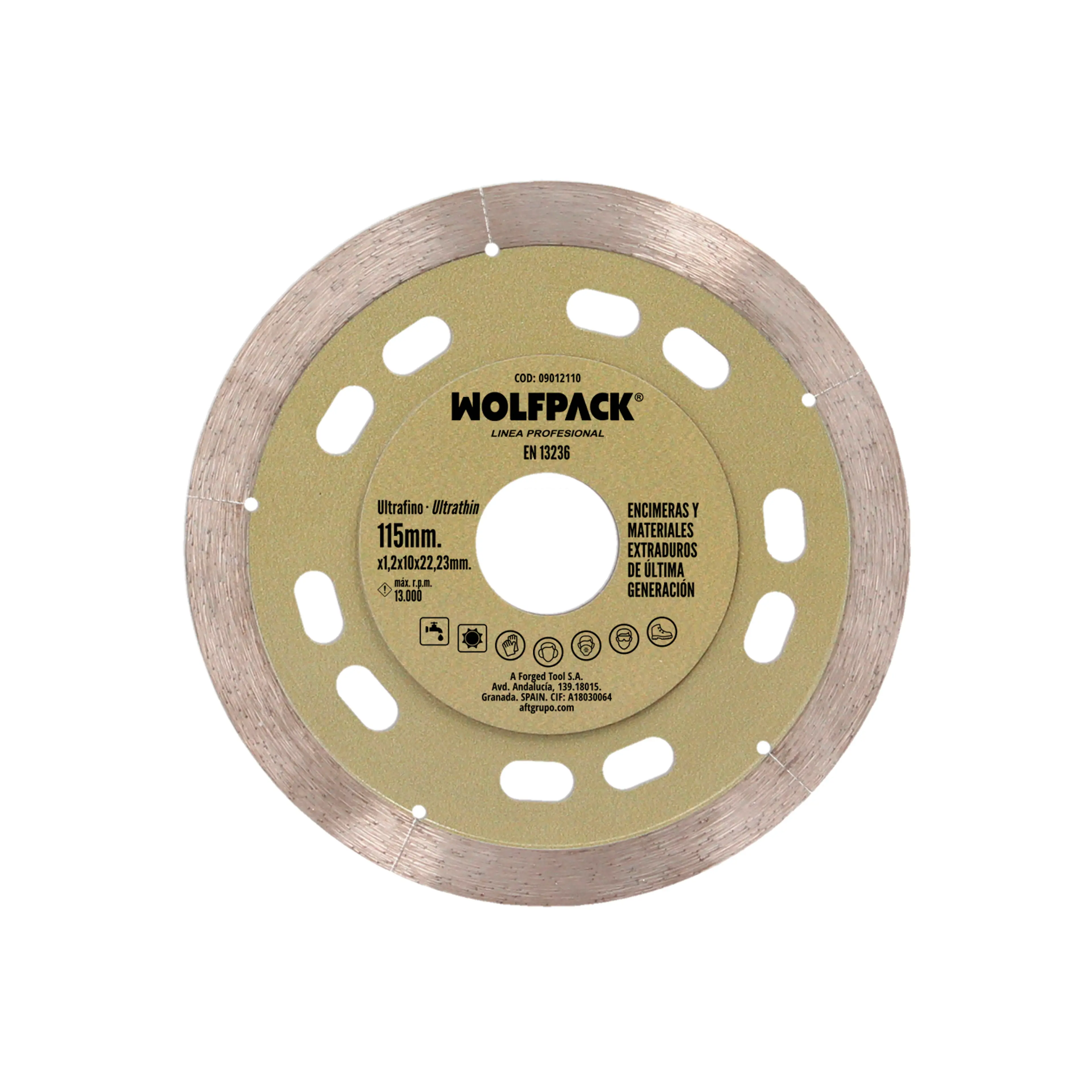 DISCO DIAMANTE Ø 115 MM. MATERIALES