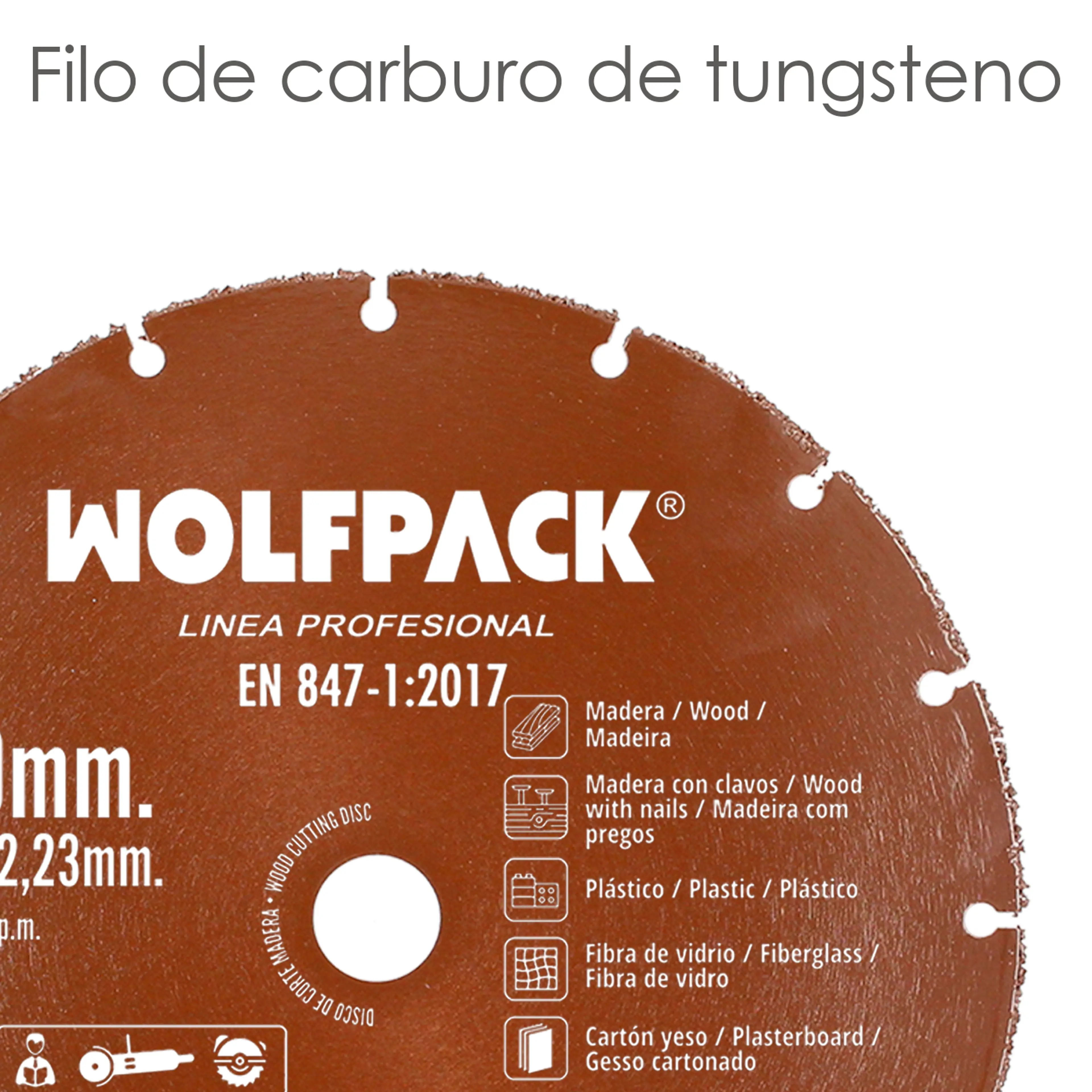 DISCO CORTE MADERA / PLASTICO Ø 115