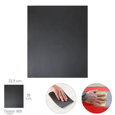 LIJA AGUA GRANO 800 1 PLIEGO 28X22,