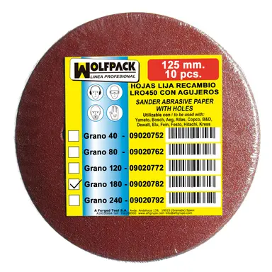 LIJA RECAMBIO VELCRO DISCO Ø 125 MM