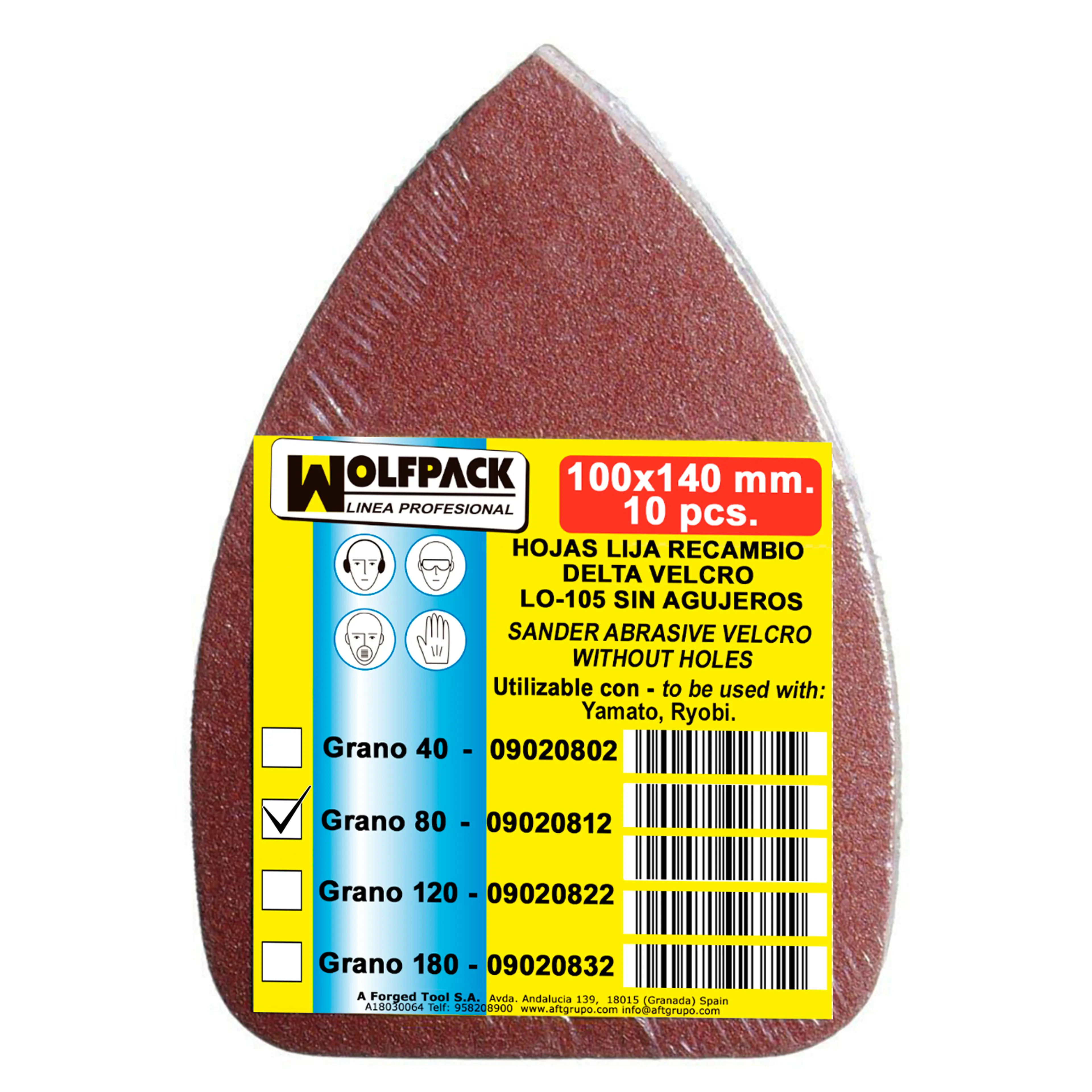 LIJA RECAMBIO DELTA  140X100 MM. SI