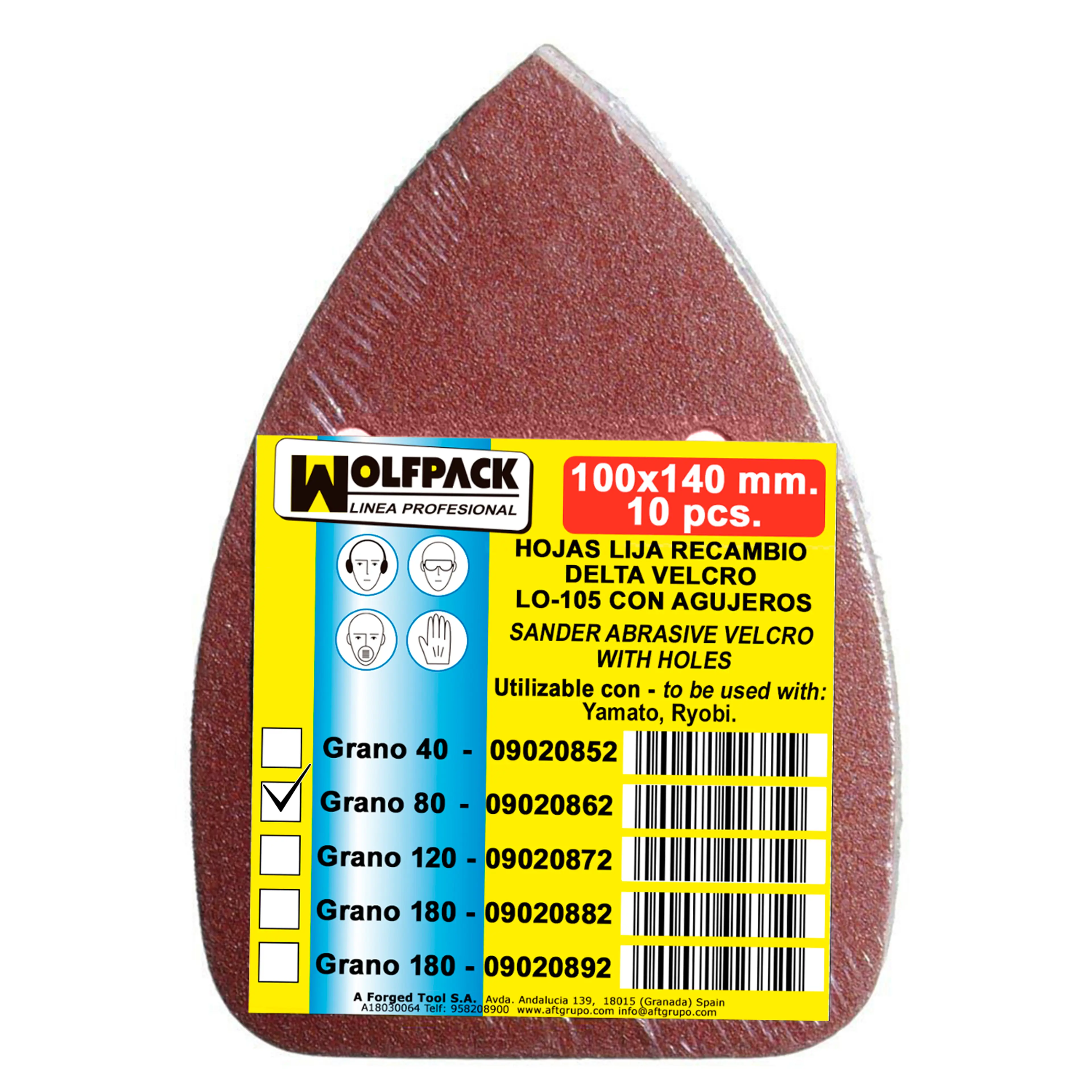 LIJA RECAMBIO VELCRO DELTA  140X100