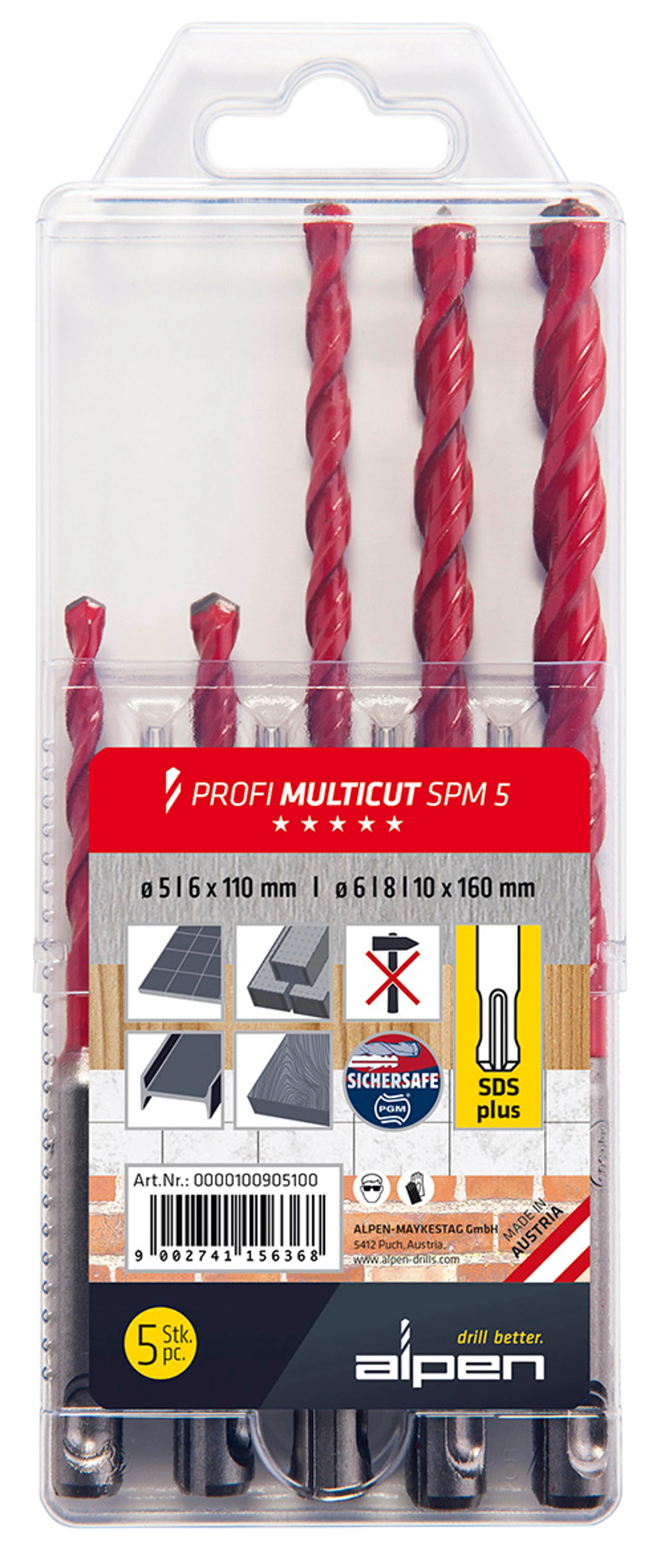 ESTUCHE BROCAS ALPEN MULTIUSOS SDS 