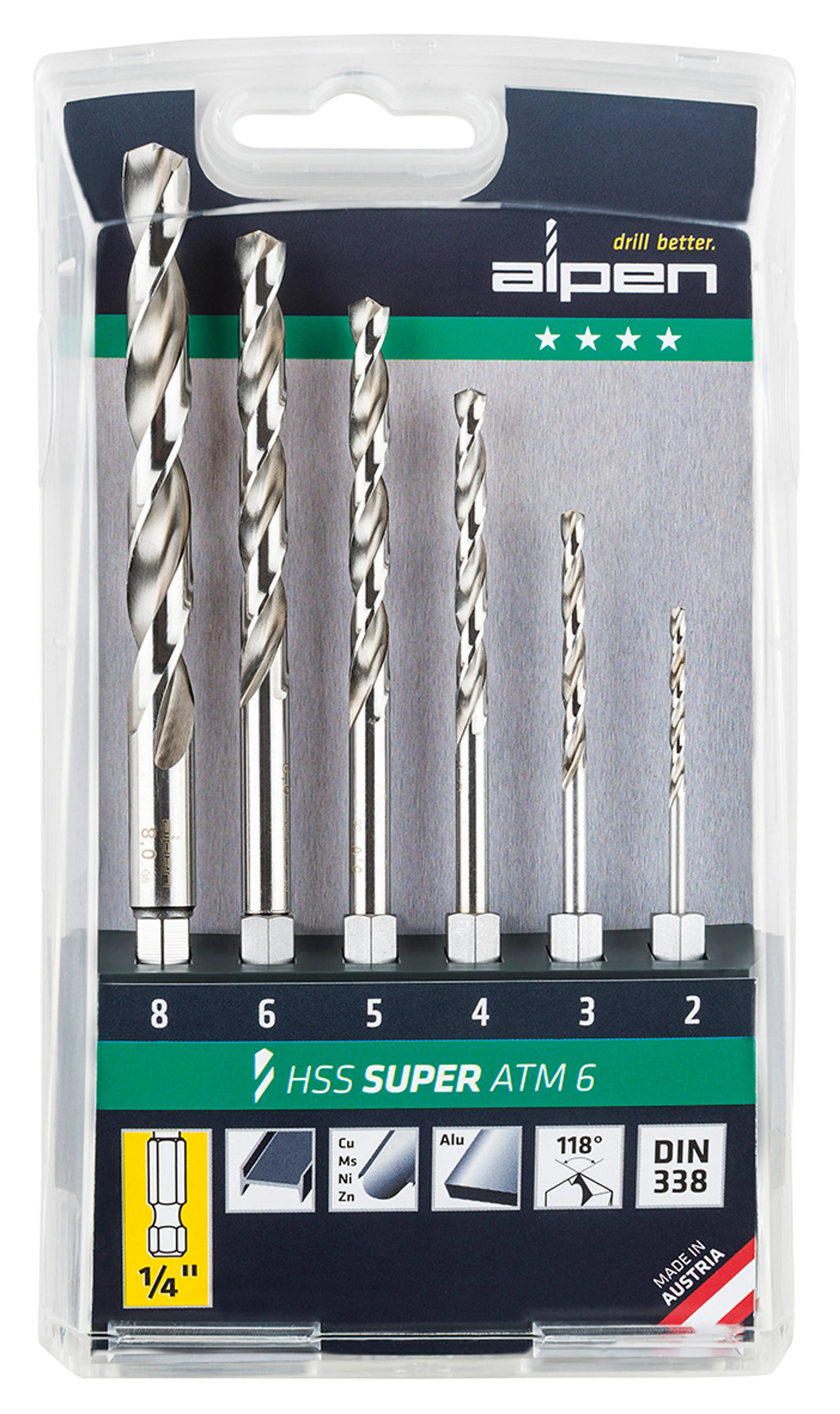 ESTUCHE BROCAS ALPEN HEXAGONAL HSS 