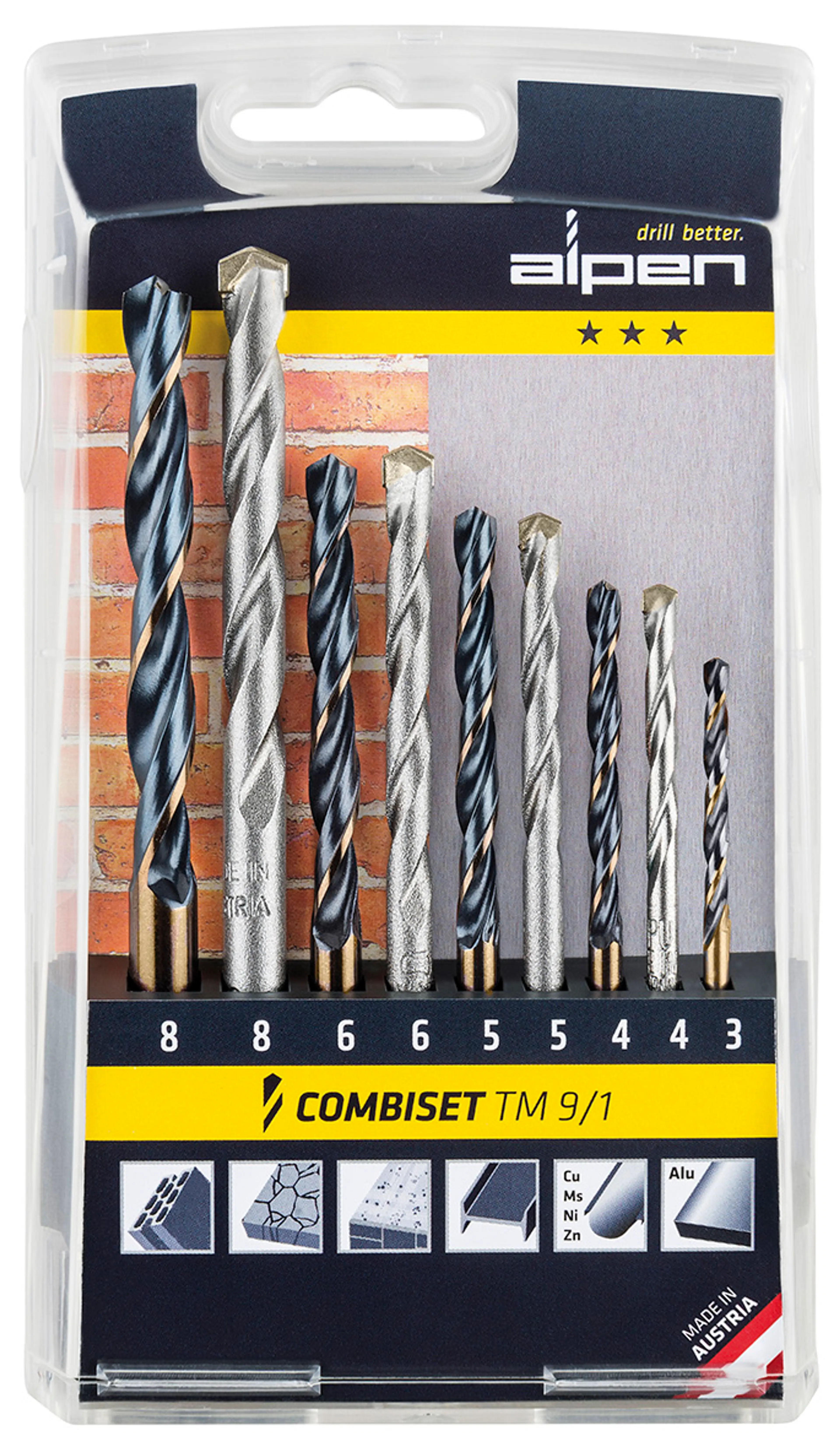 ESTUCHE BROCAS ALPEN HSS / WIDIA 9 