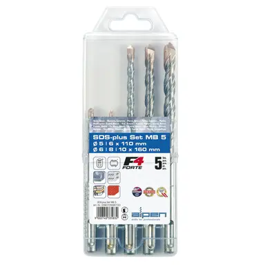 ESTUCHE BROCAS ALPEN SDS PLUS 5 PIE