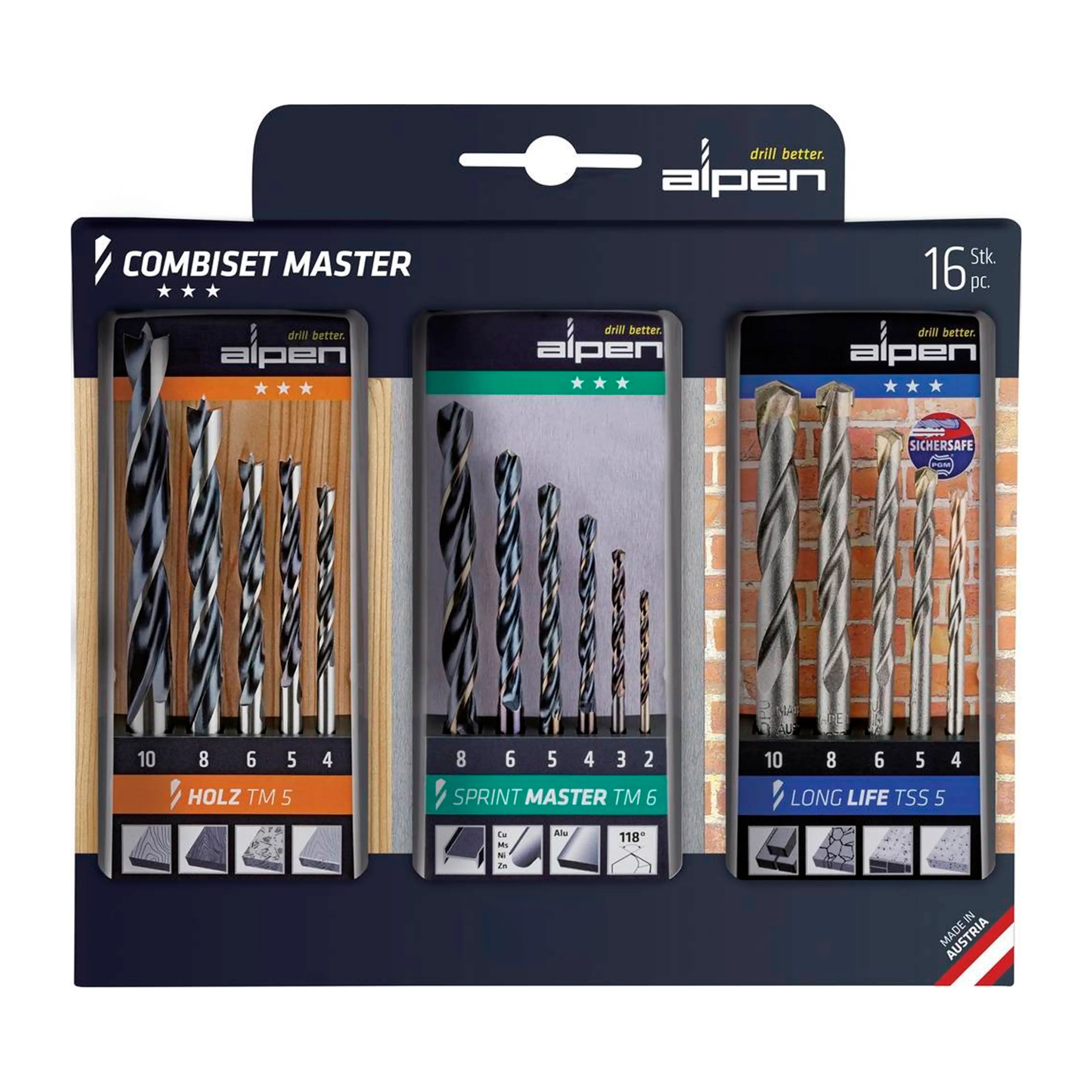 ESTUCHE BROCAS ALPEN KOMBISET  16 P