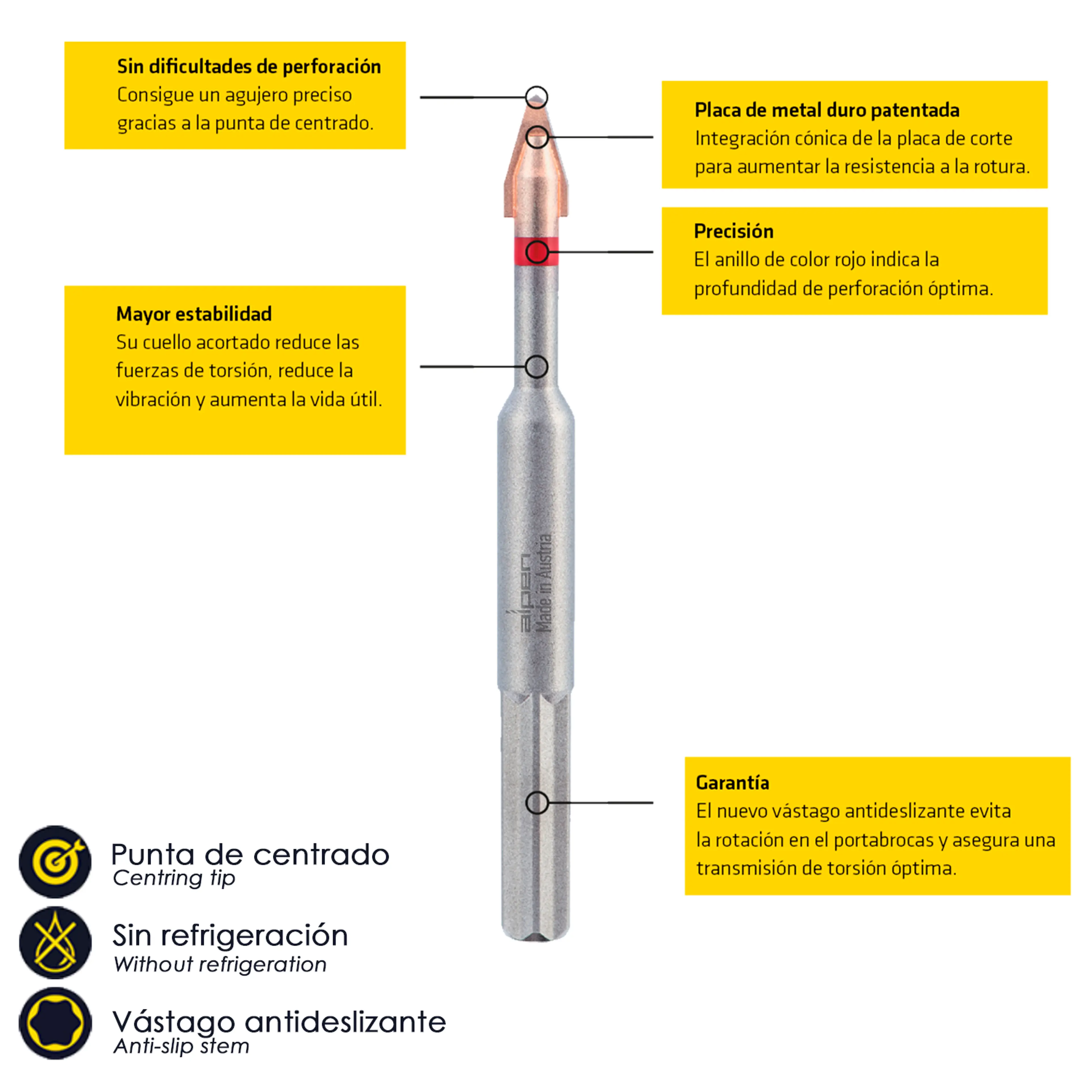 BROCA ALPEN PORCELANICOS MUY DUROS 
