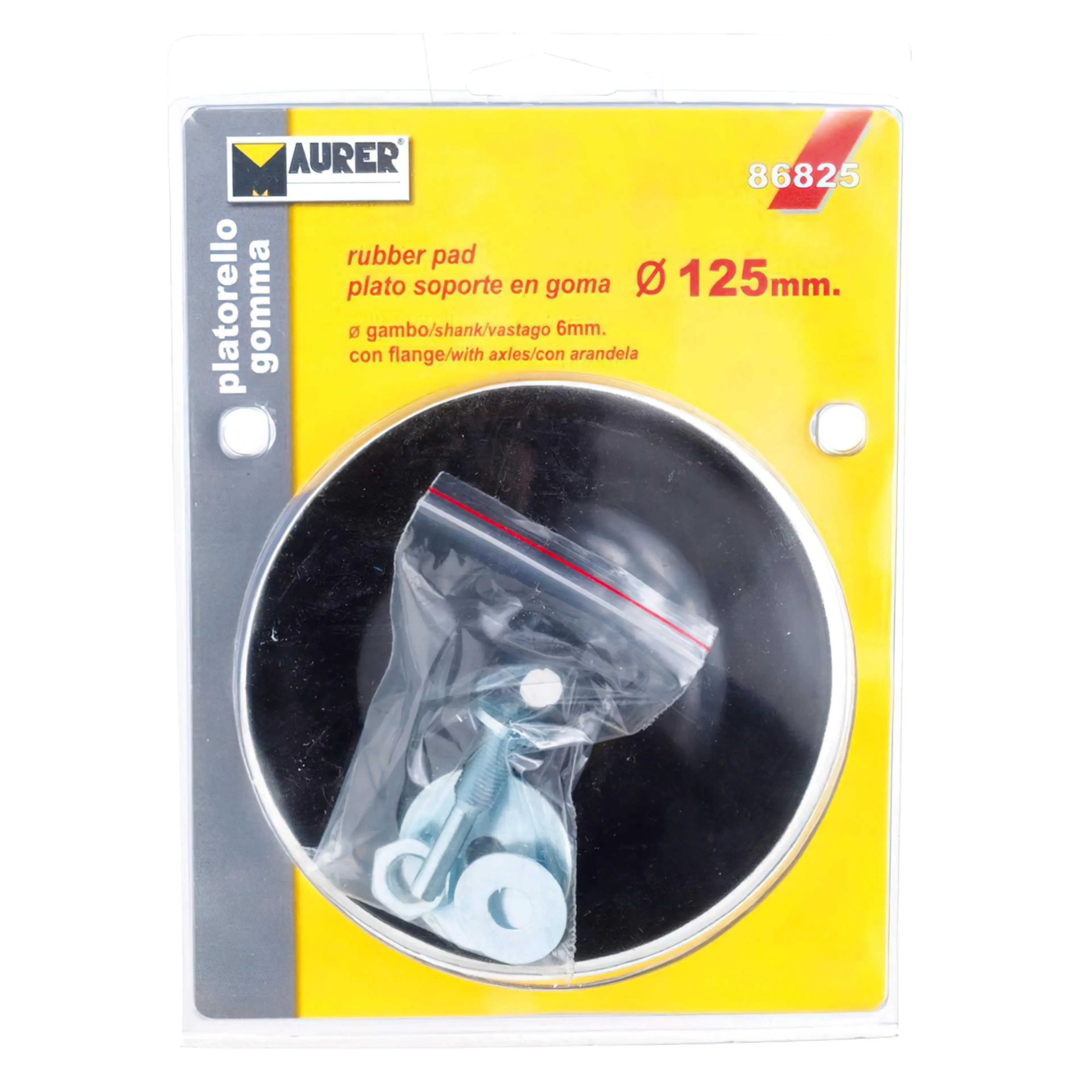 PLATO CAUCHO Ø 125 MM. PARA TALADRO