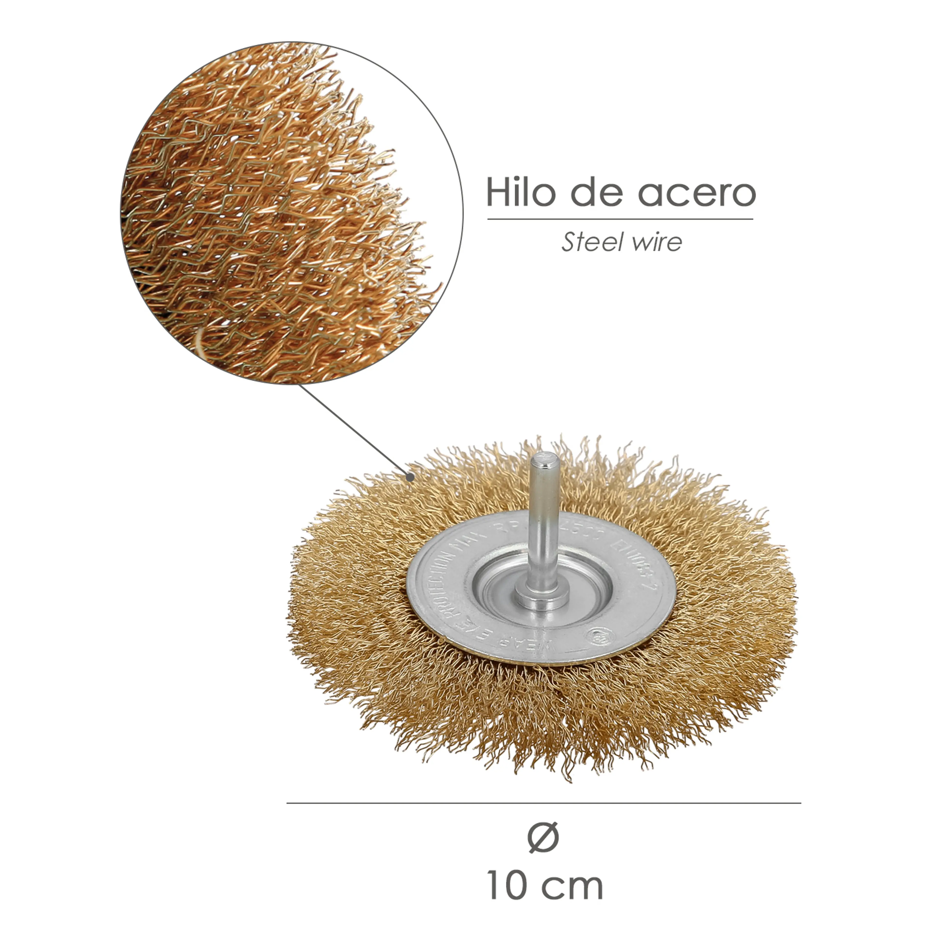 CEPILLO ACERO LATONADO DISCO. Ø 100