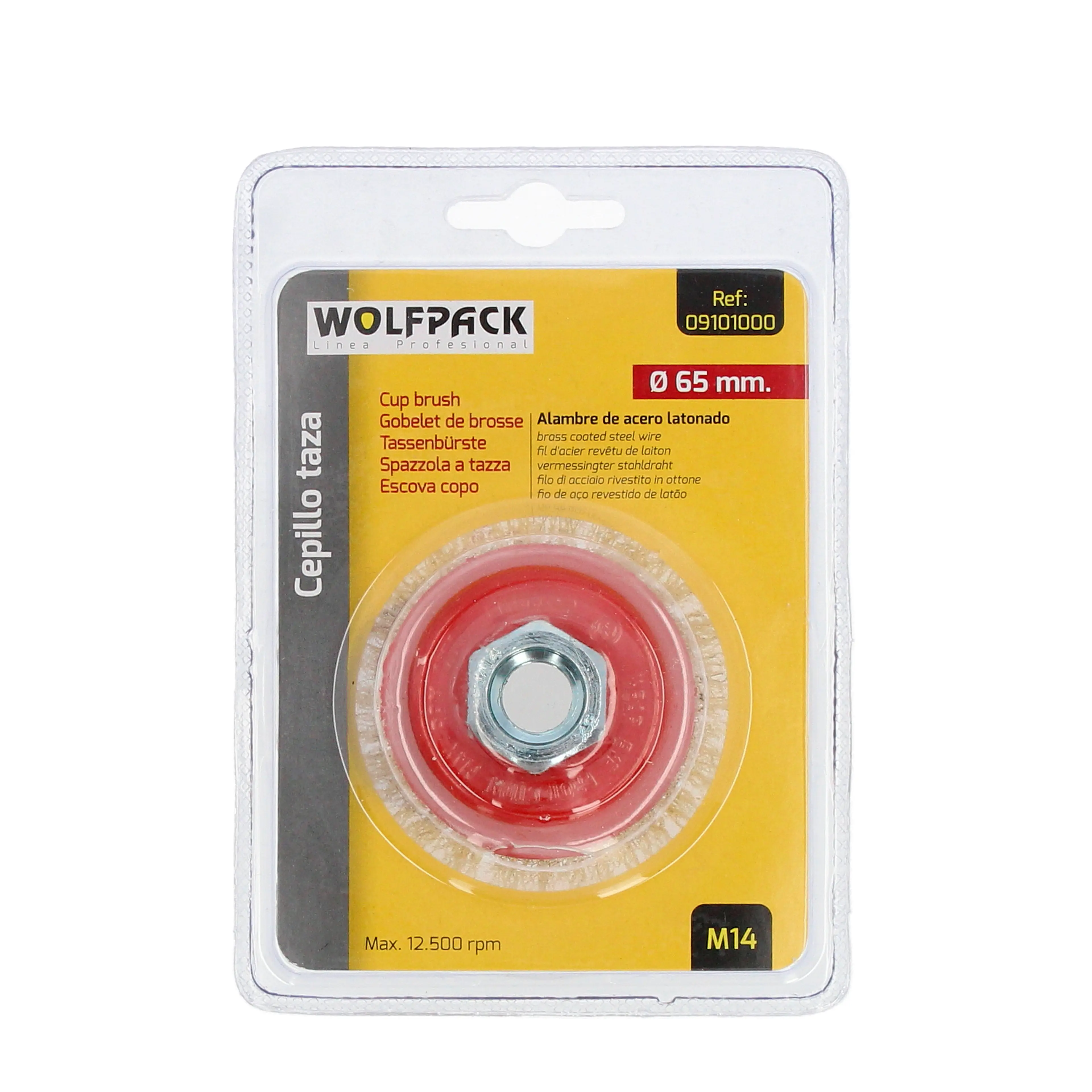 CEPILLO TAZA ACERO LATONADO, Ø  65 