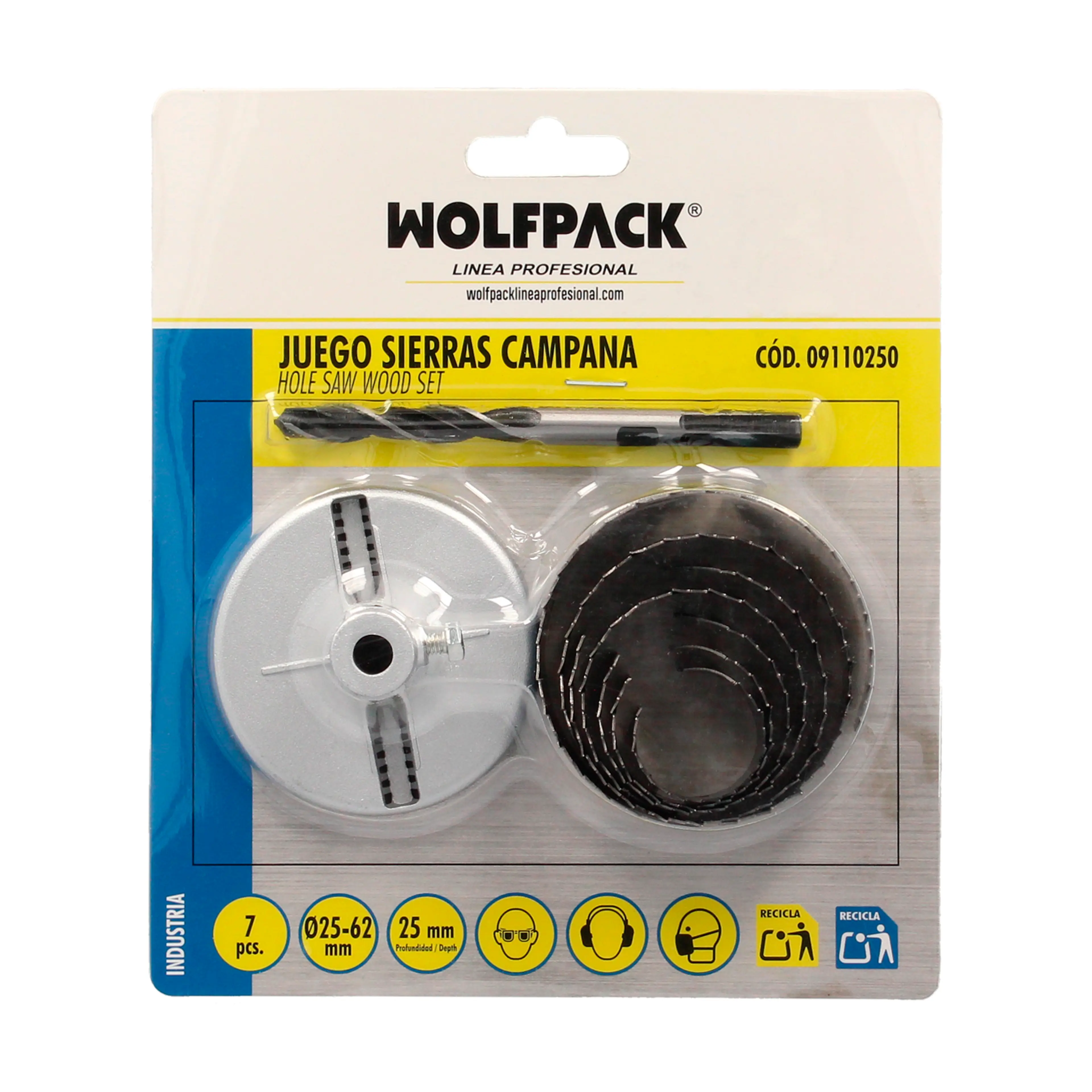 JUEGO SIERRAS CAMPANA 25 MM. 25/63 