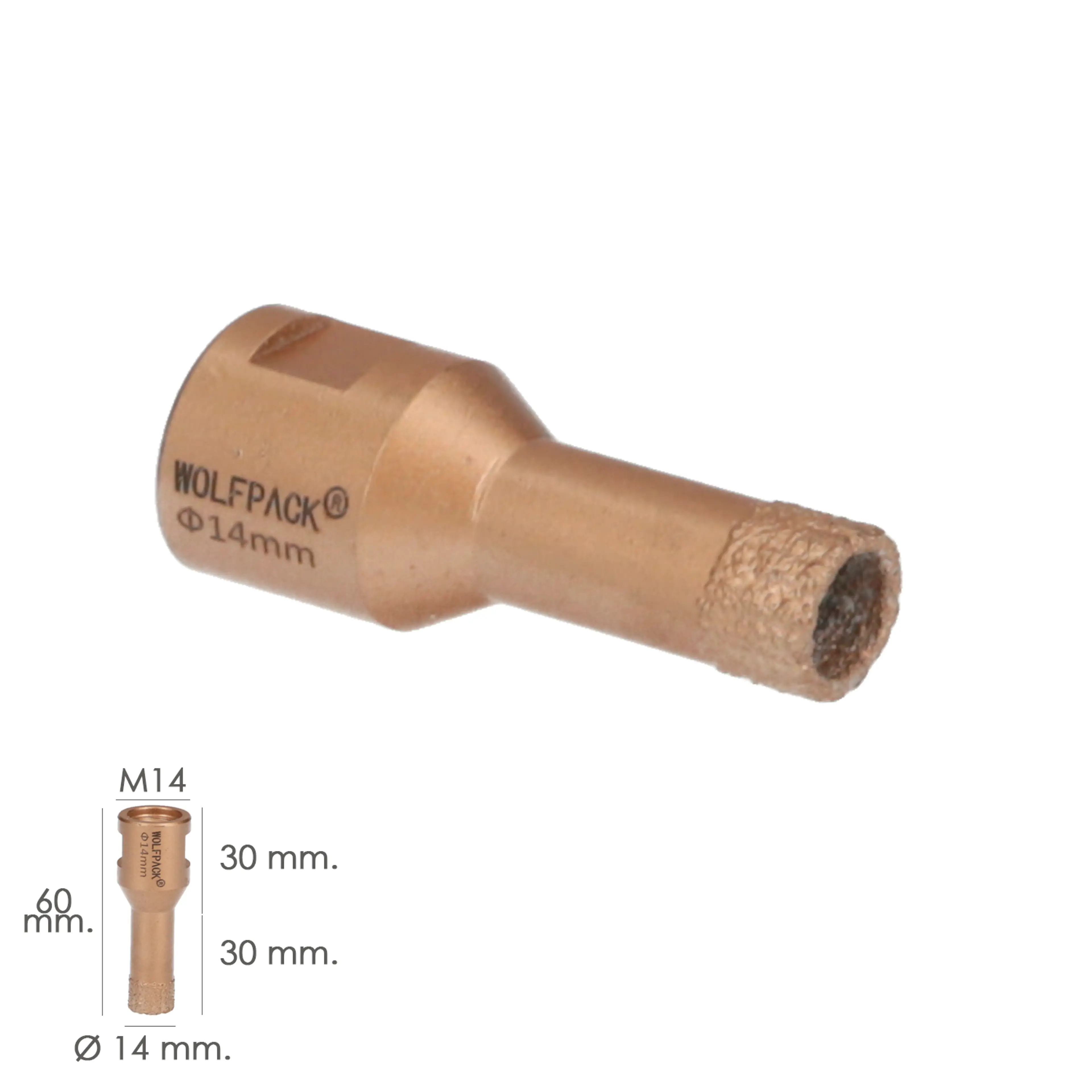 CORONA DIAMANTE M14 Ø 14 MM. CORTE 