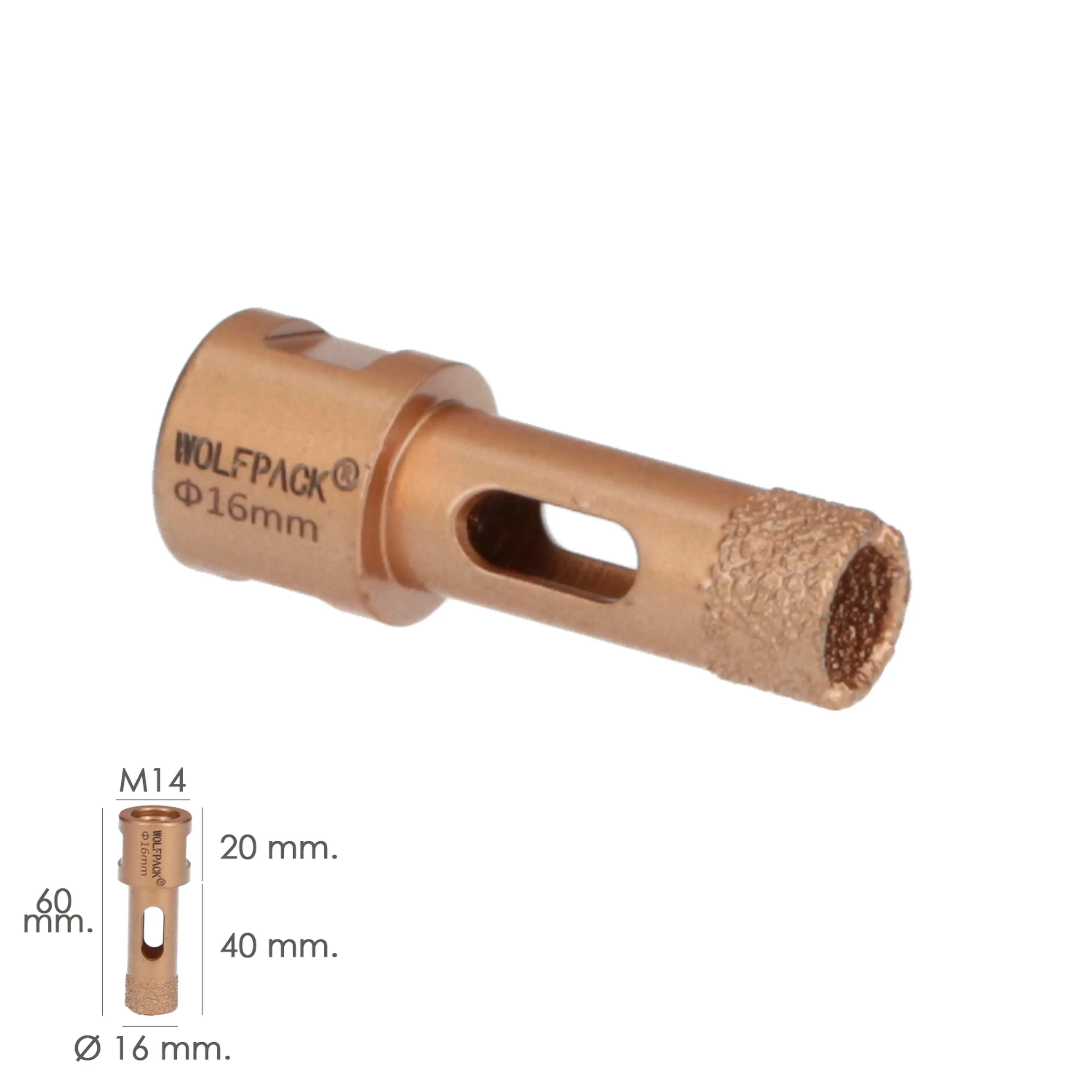 CORONA DIAMANTE M14 Ø 16 MM. CORTE 