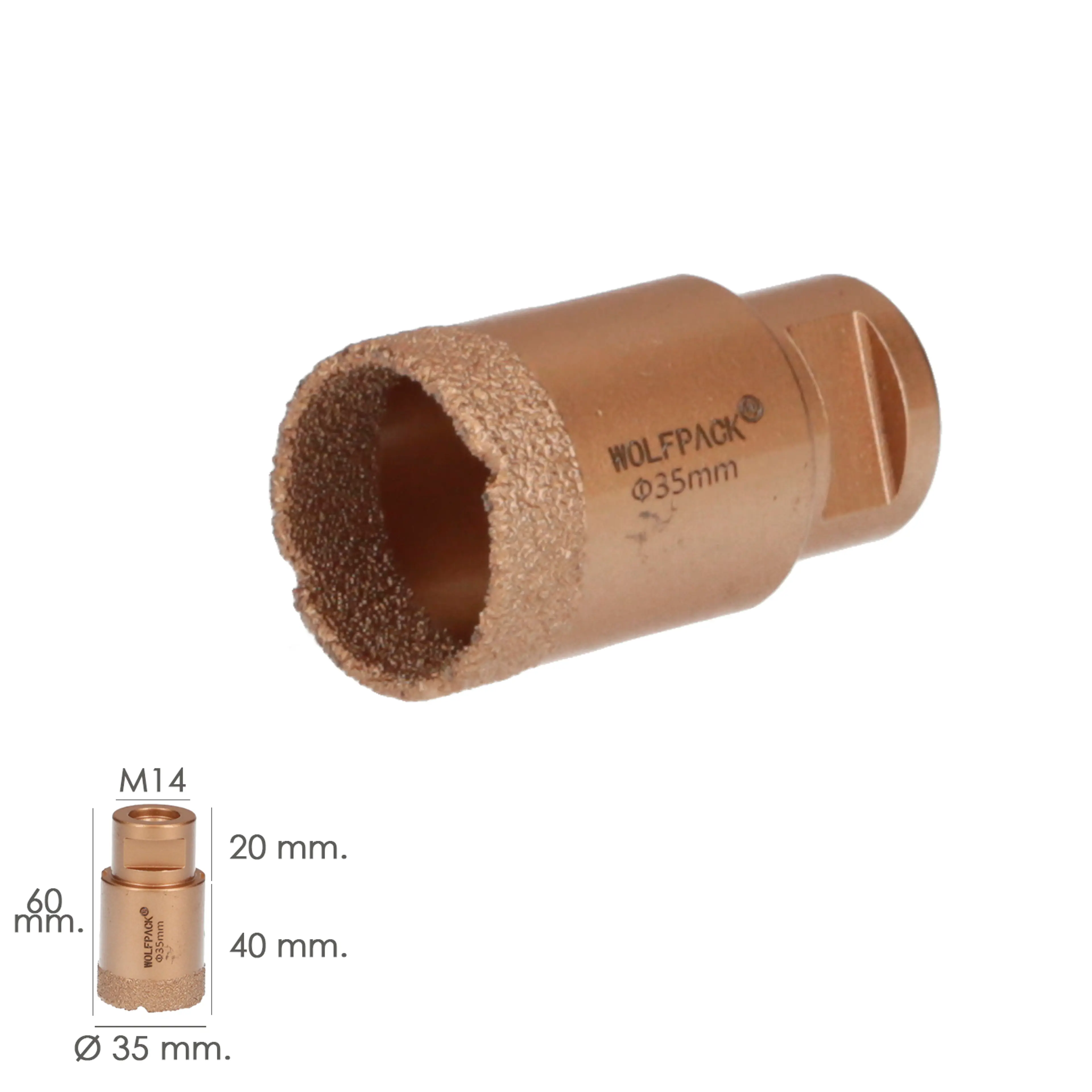 CORONA DIAMANTE M14 Ø 35 MM. CORTE 