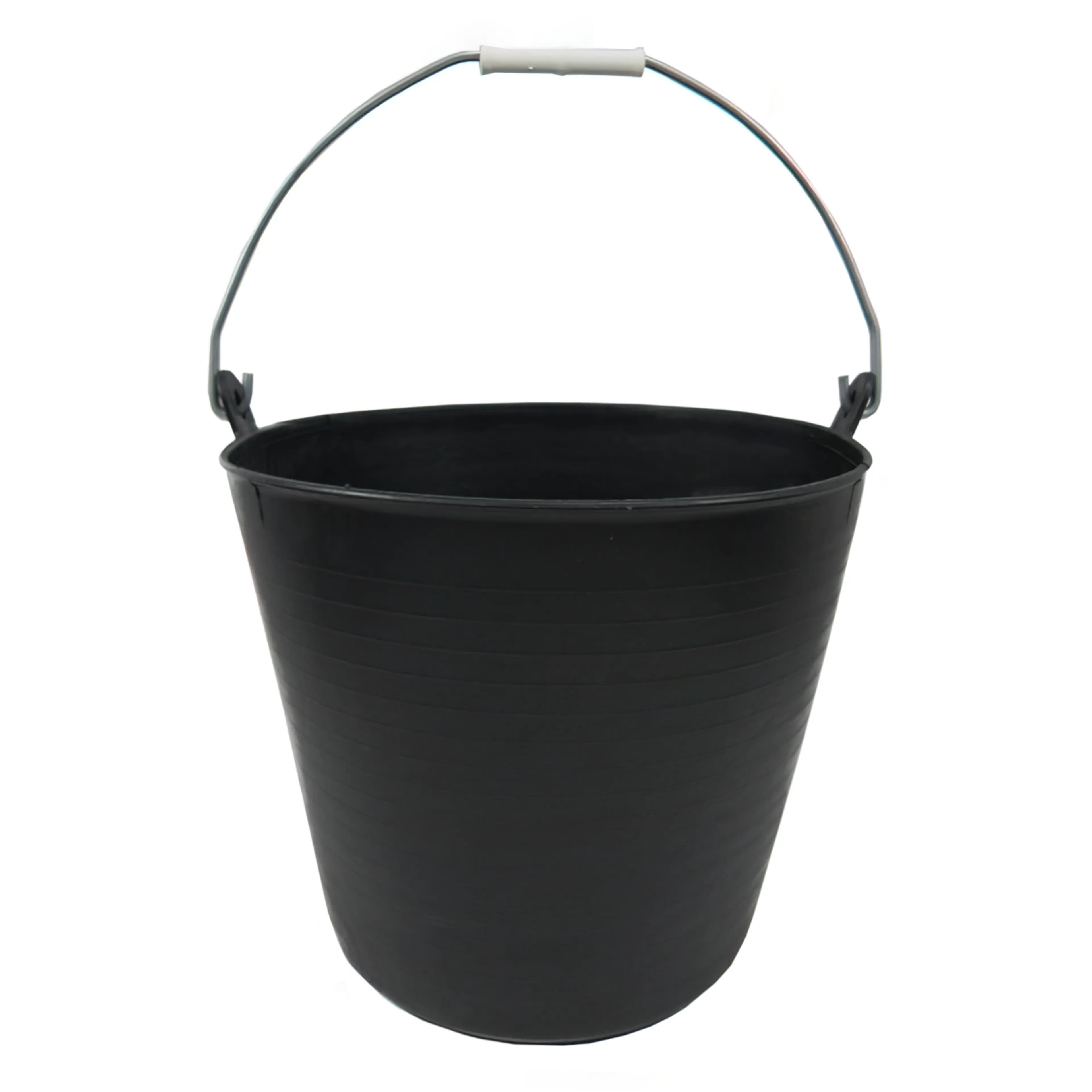 CESTO / CUBO PLASTICO NEGRO UN ASA 