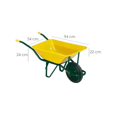 CARRETILLA OBRA AMARILLA METÁLICA D