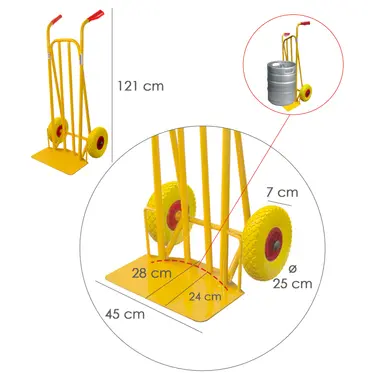 CARRETILLA ALMACÉN RUEDA MACIZA LLA