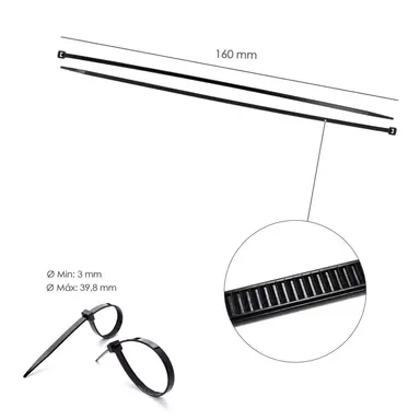 BRIDA NYLON 100%. COLOR NEGRO 2,5 X