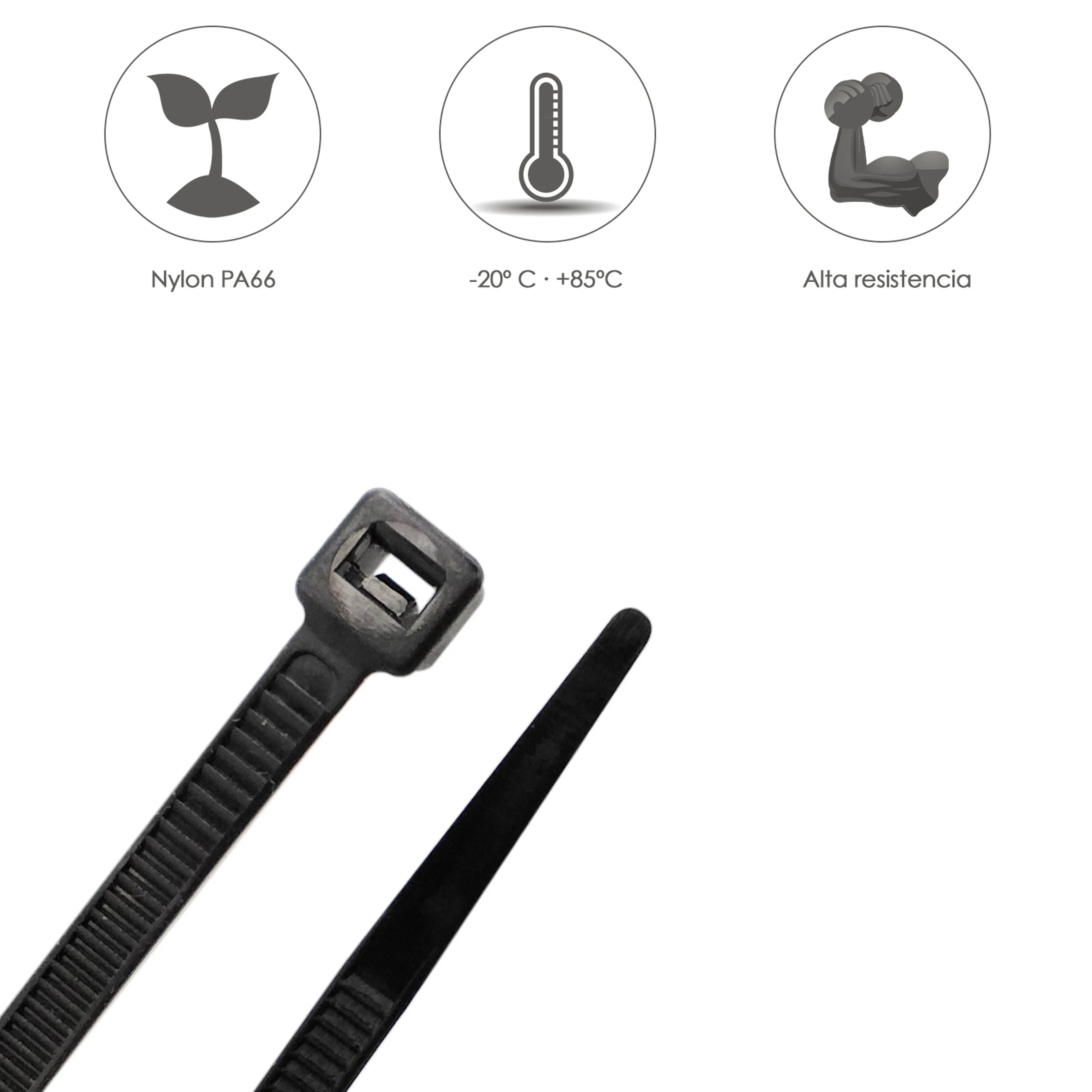 BRIDA NYLON 100%. COLOR NEGRO 3,5 X