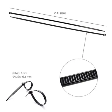 BRIDA NYLON 100%. COLOR NEGRO 4,5 X