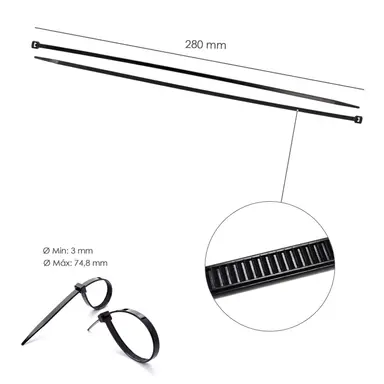 BRIDA NYLON 100%. COLOR NEGRO 4,5 X