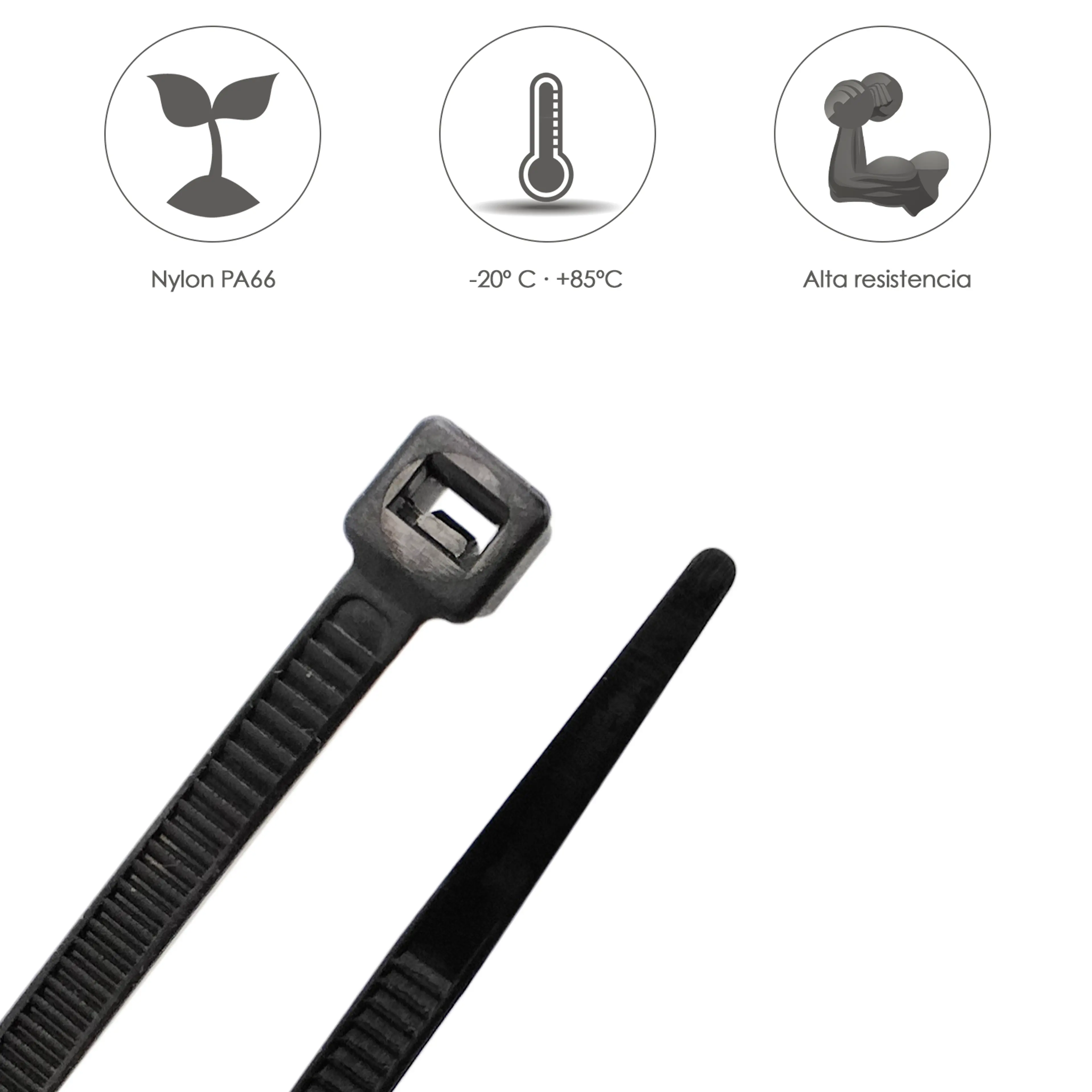 BRIDA NYLON 100%. COLOR NEGRO 7,8 X