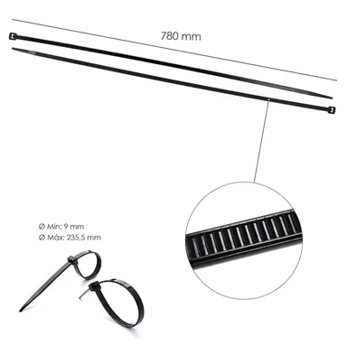 BRIDA NYLON 100%. COLOR NEGRO 9,0 X