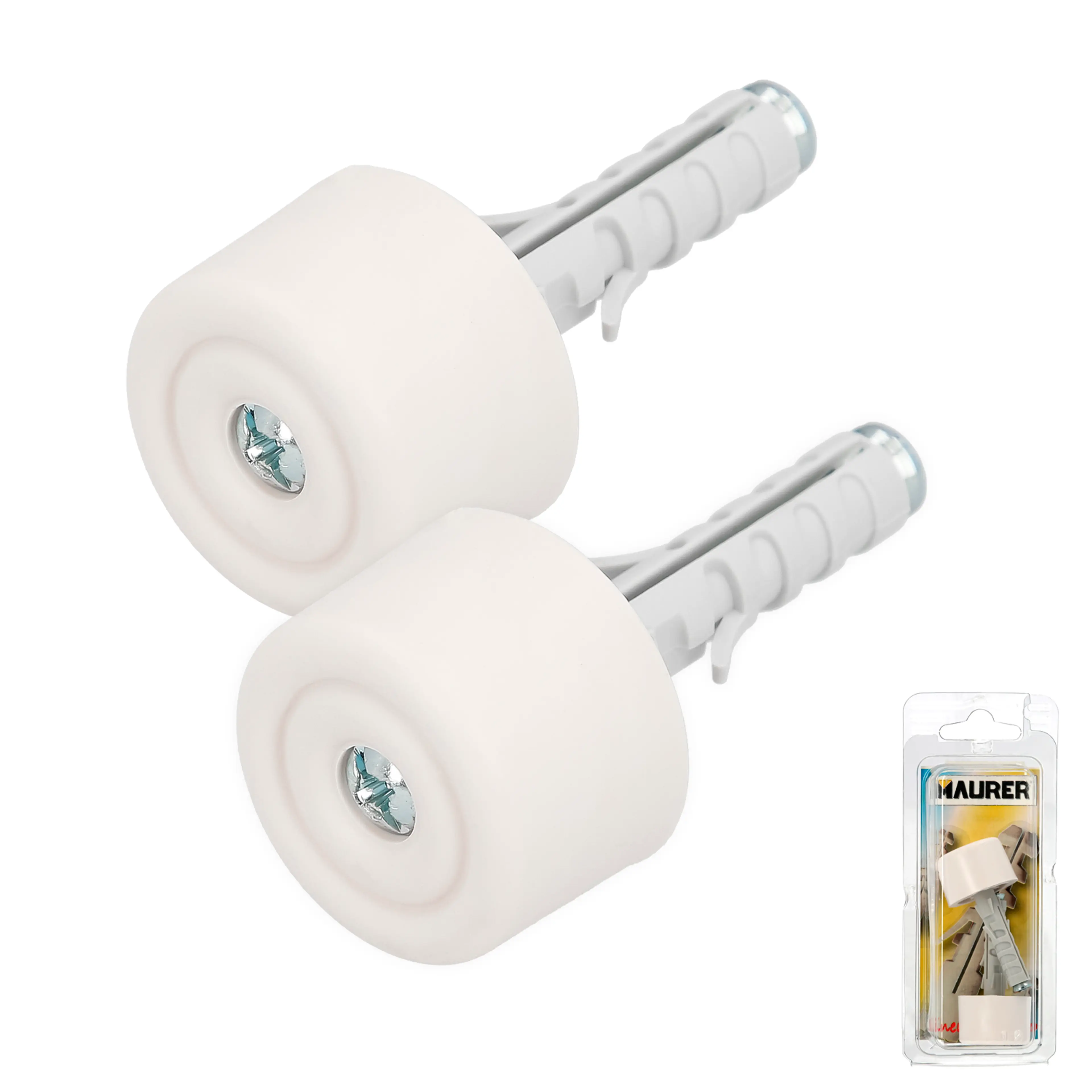 TOPE PUERTA CON TACO NYLON BLANCO B