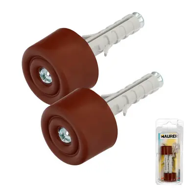 TOPE PUERTA CON TACO NYLON MARRON  