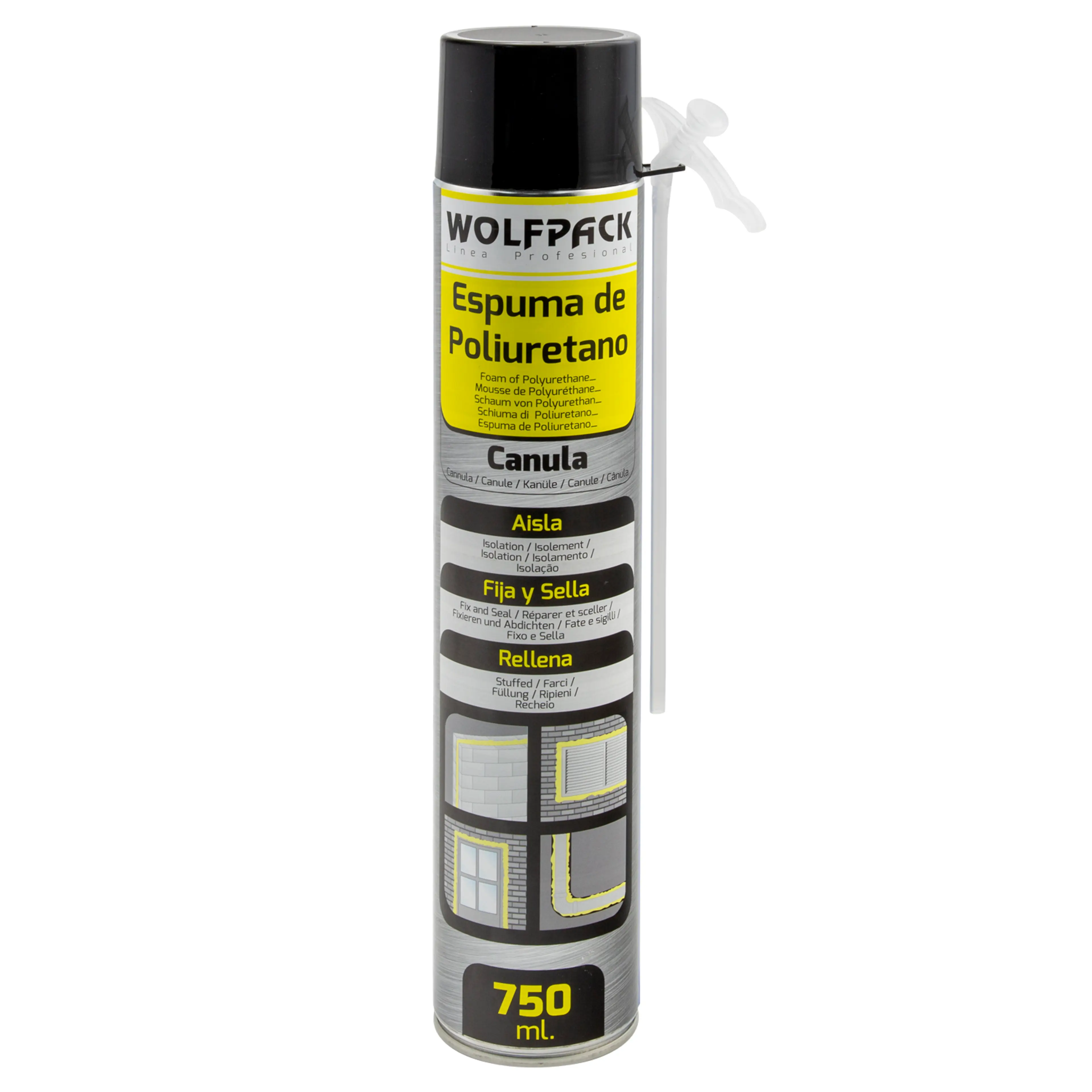 ESPUMA POLIURETANO  750 ML. CON CAN