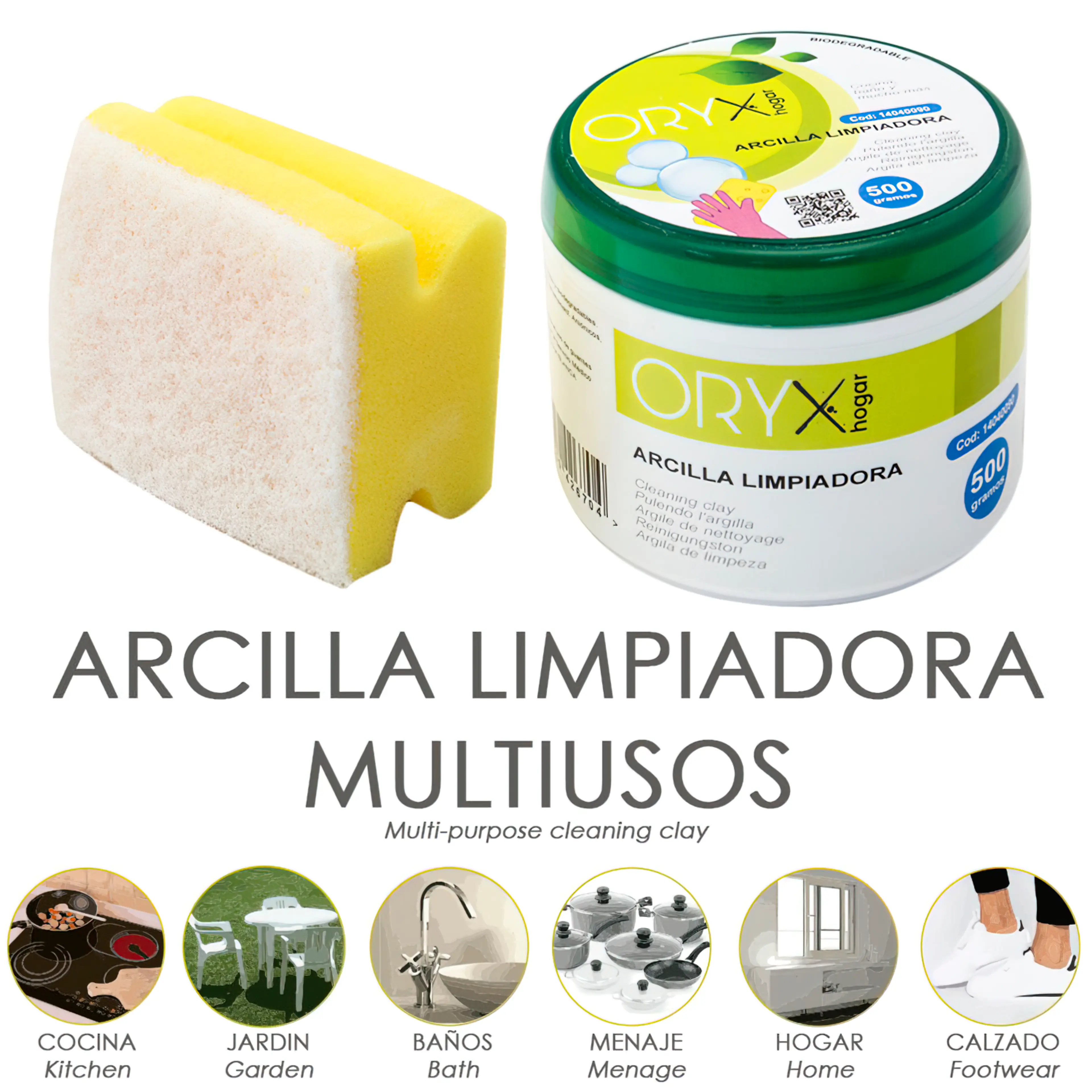 ARCILLA LIMPIADORA MULTIUSOS TARRO 