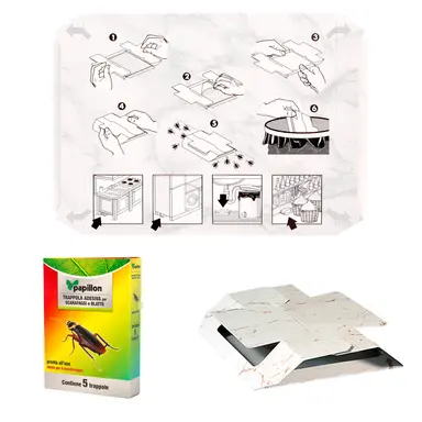 TRAMPA CUCARACHAS ADHESIVA (5 CARTO