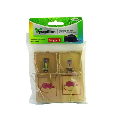 TRAMPAS RATONES MADERA 9.8 X 4.8 CM