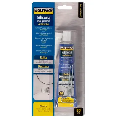 SILICONA ACIDA TUBO 50 CC. BLANCA